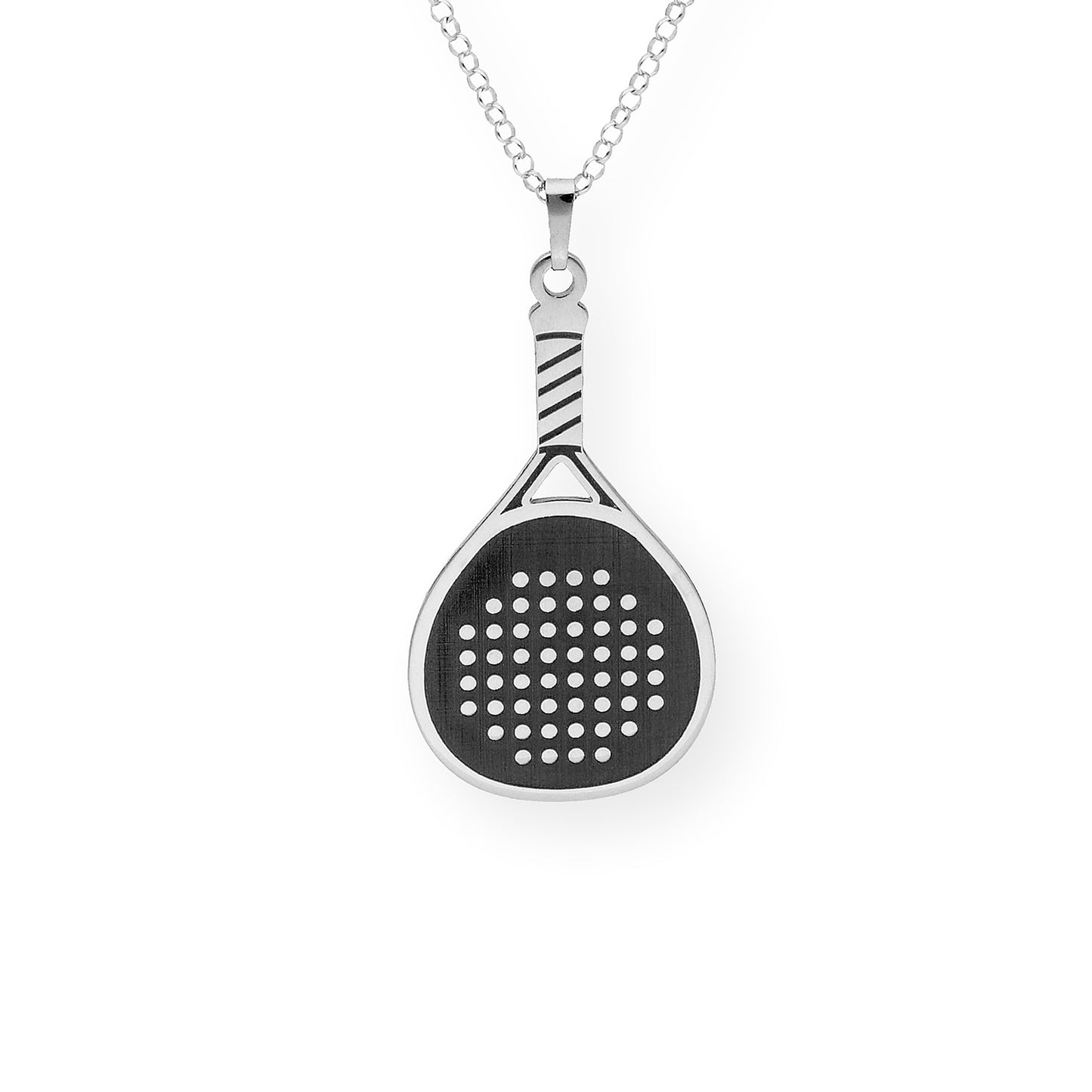 Collar con Colgante Pala de Pádel en Plata de Ley 925