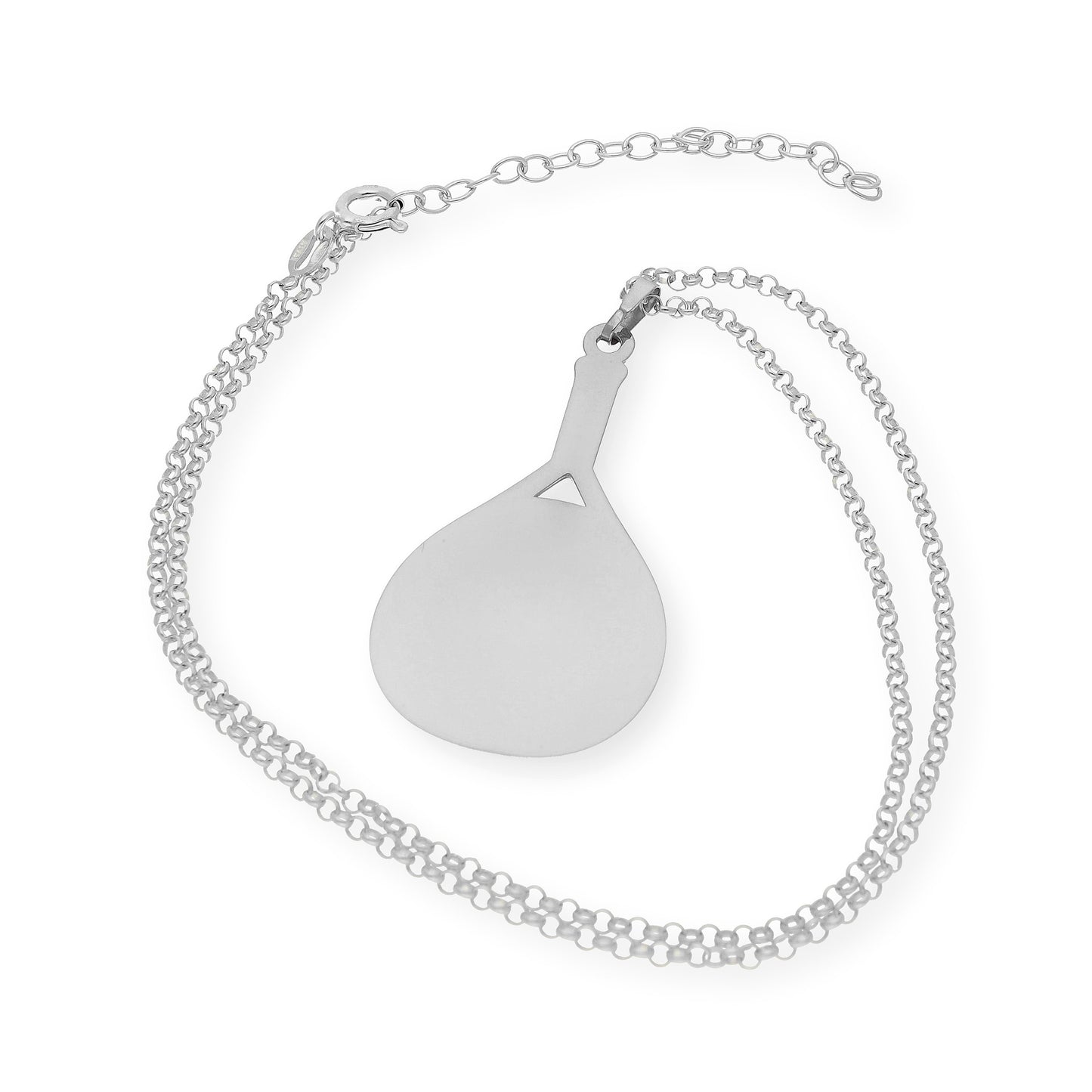 Collar con Colgante Pala de Pádel en Plata de Ley 925