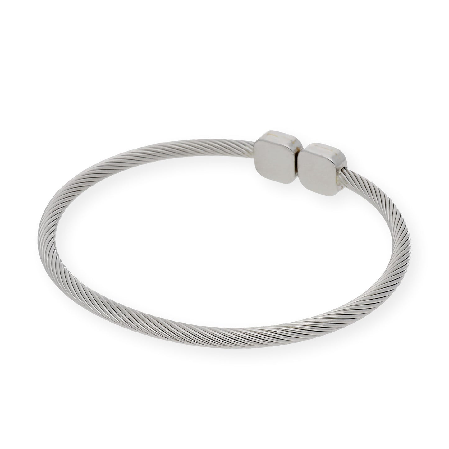 Pulsera Rígida en Acero y Oro de ley 18k
