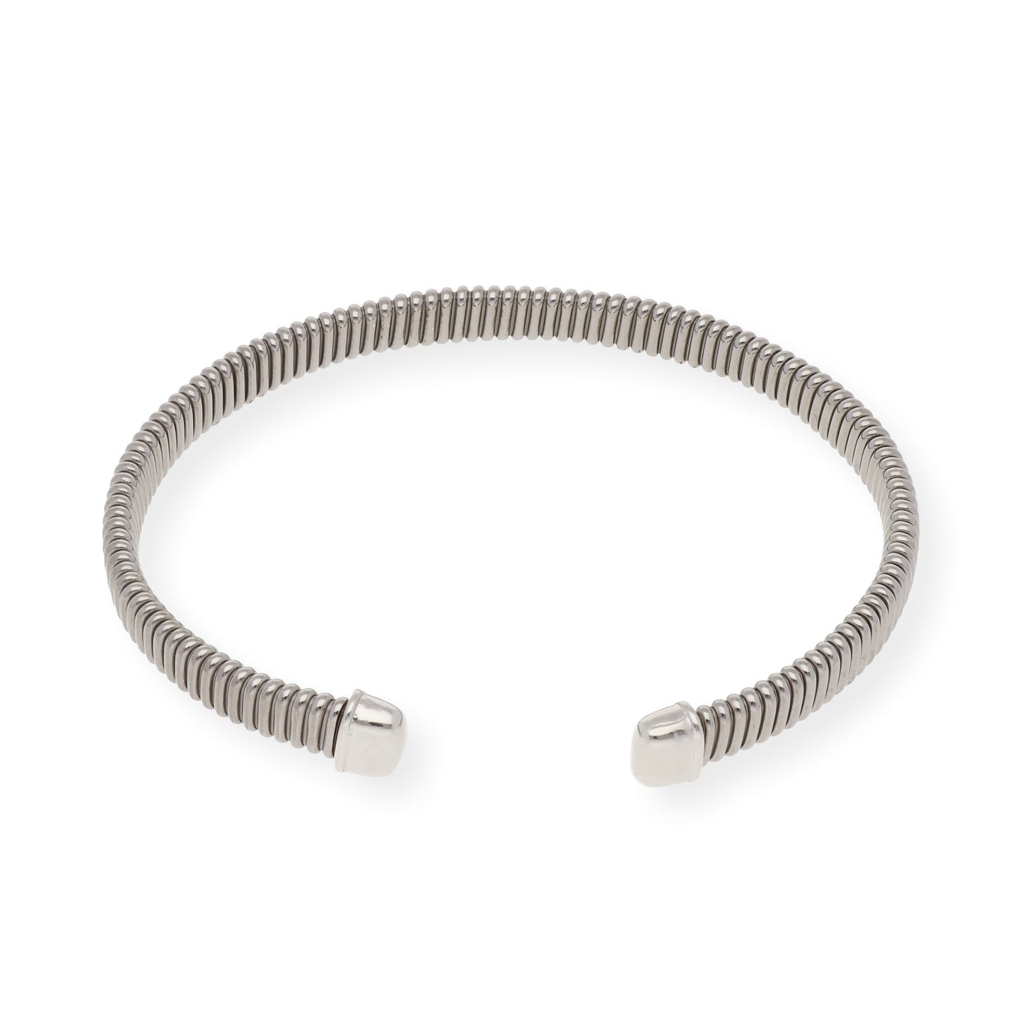 Brazalete Plano Tubo de Gas en Plata de Ley 925