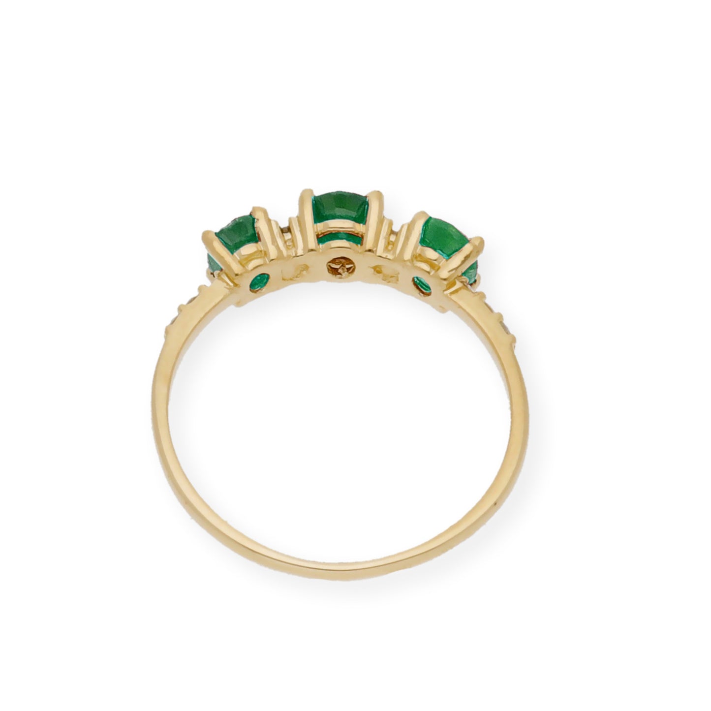 Anillo Danna en Oro 18 k con Diamantes y Esmeraldas