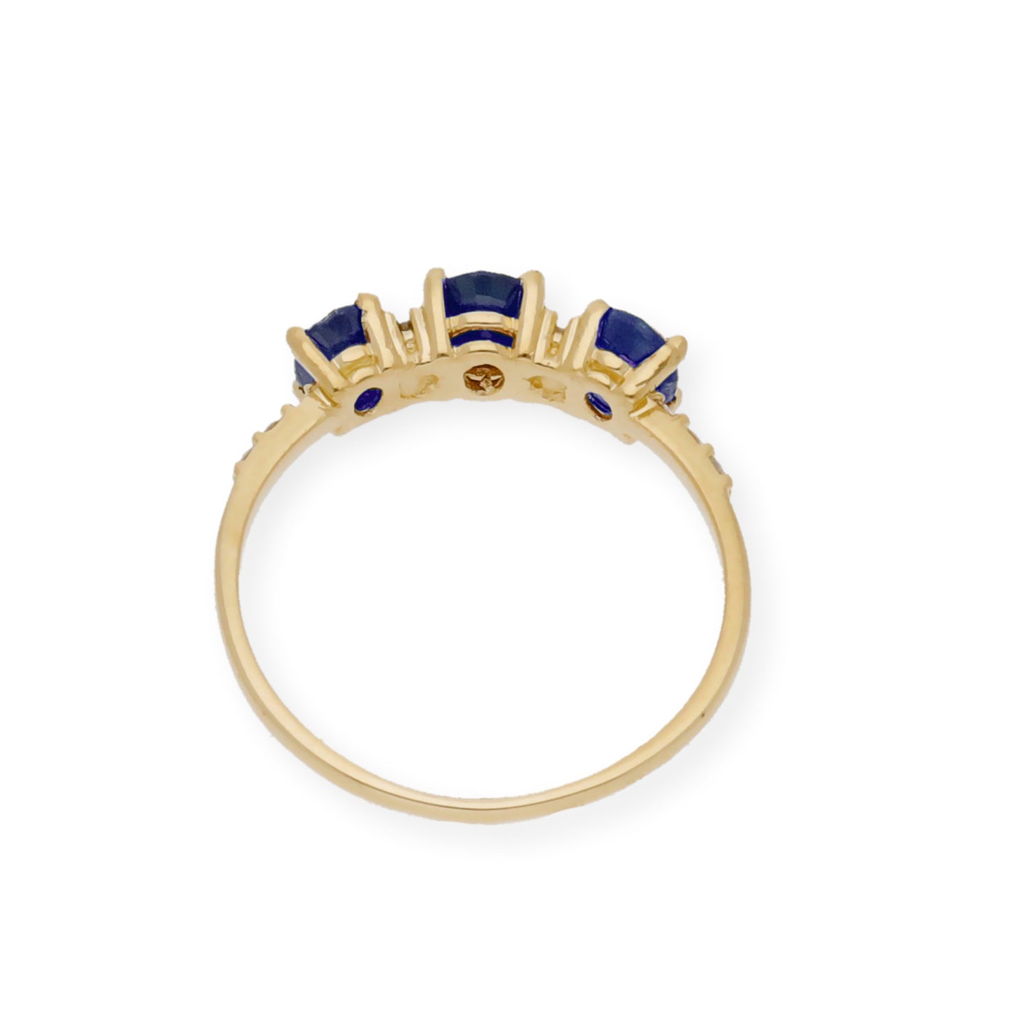 Anillo Danna en Oro 18k con Diamantes y Zafiros