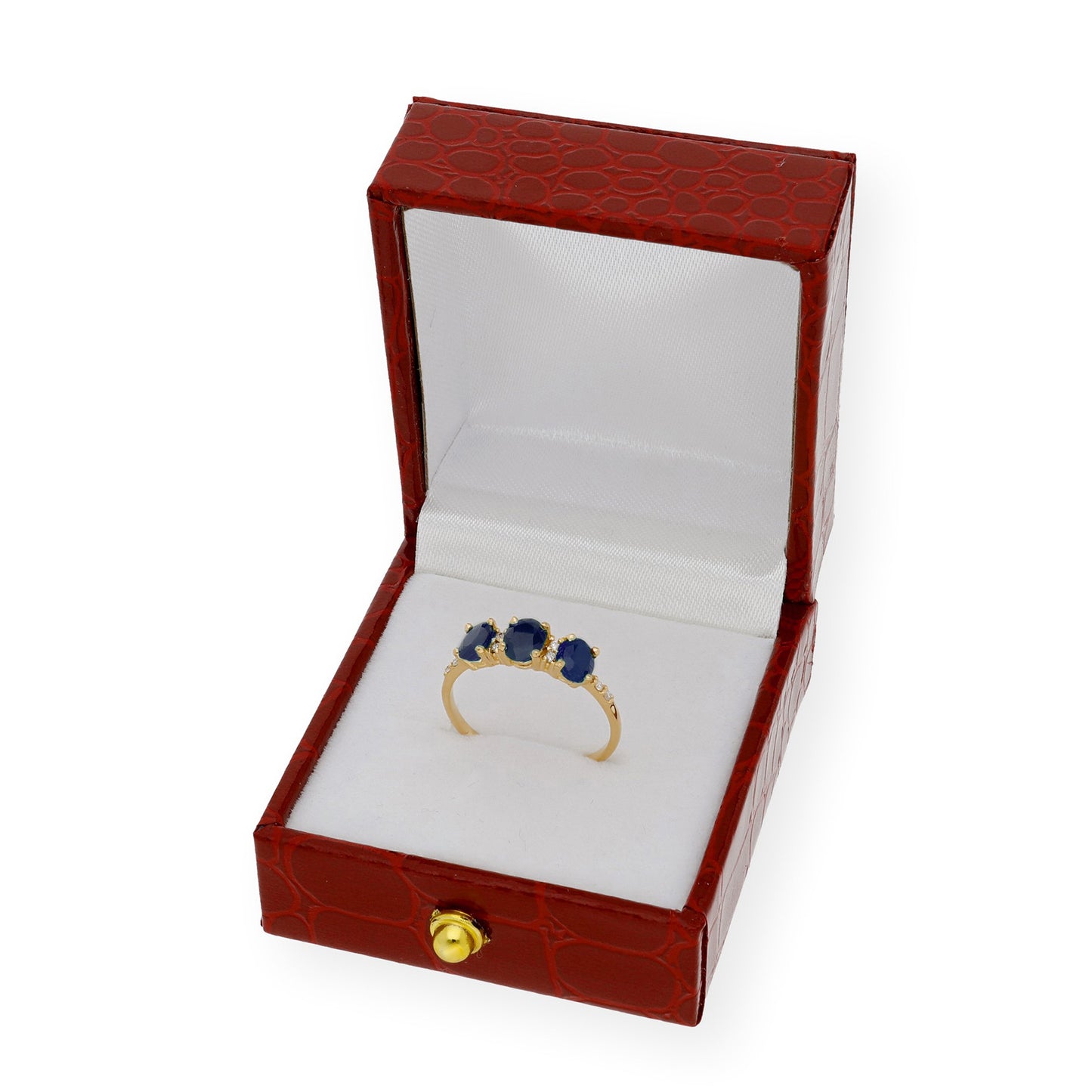 Anillo Danna en Oro 18k con Diamantes y Zafiros