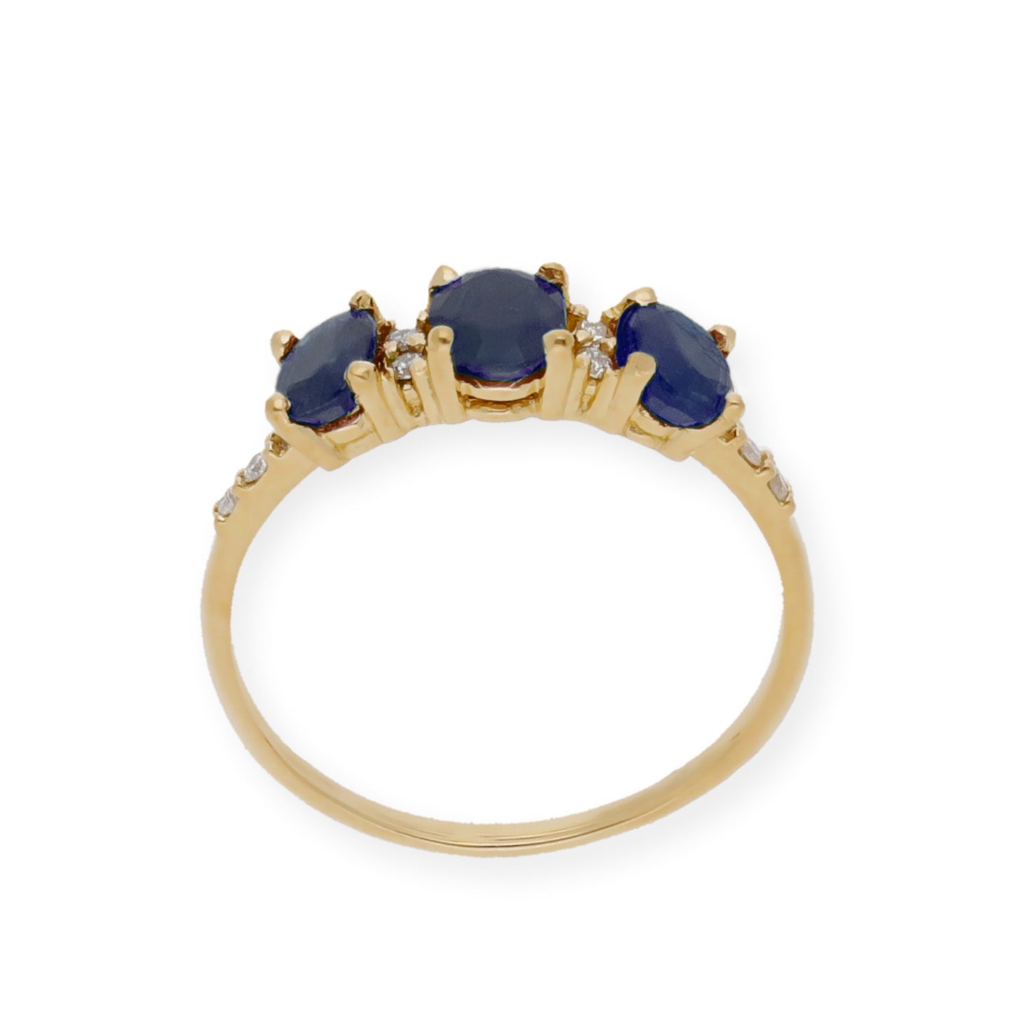 Anillo Danna en Oro 18k con Diamantes y Zafiros