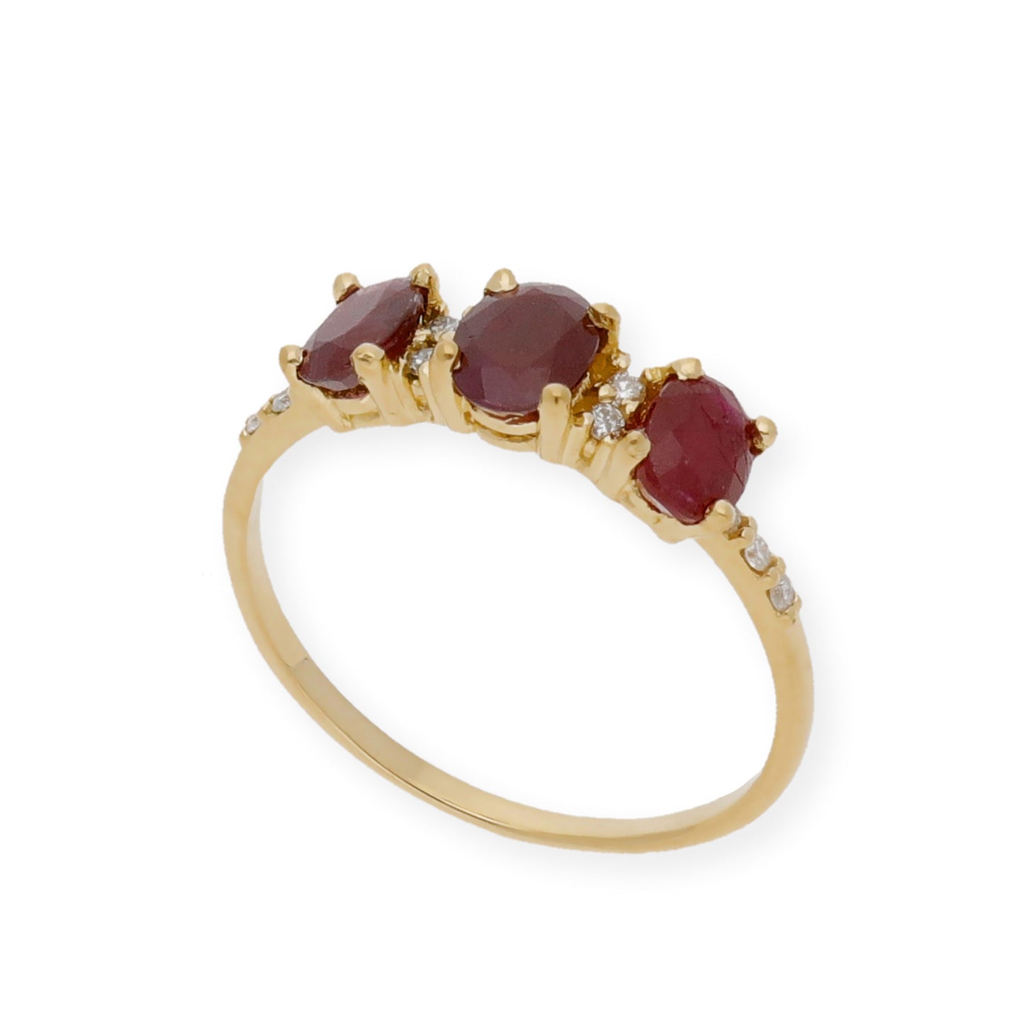 Anillo Danna en Oro 18k con Diamantes y Rubíes