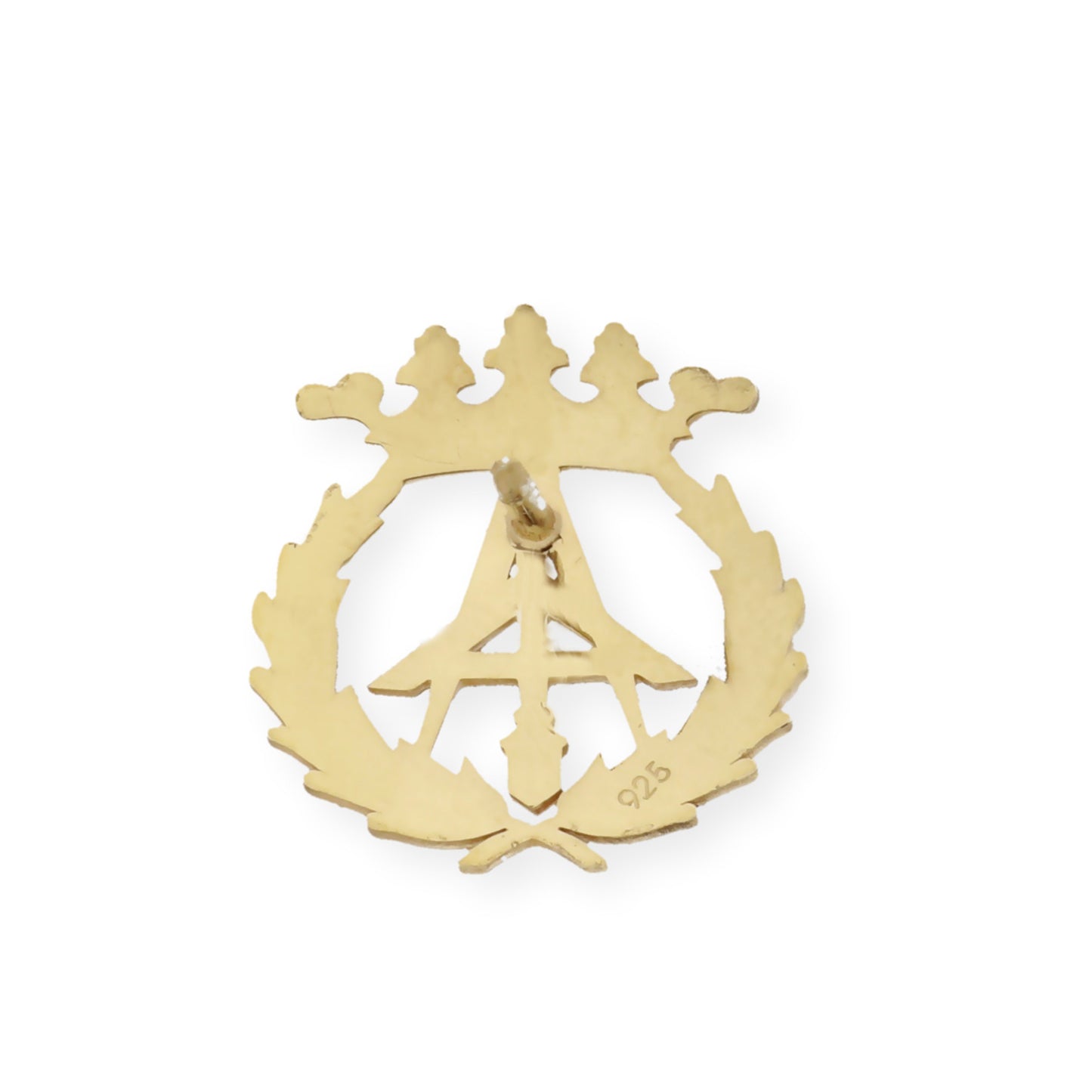 Pin Insignia Profesional de Arquitectura técnica en Plata de Ley 925 Bañada en Oro de 18K