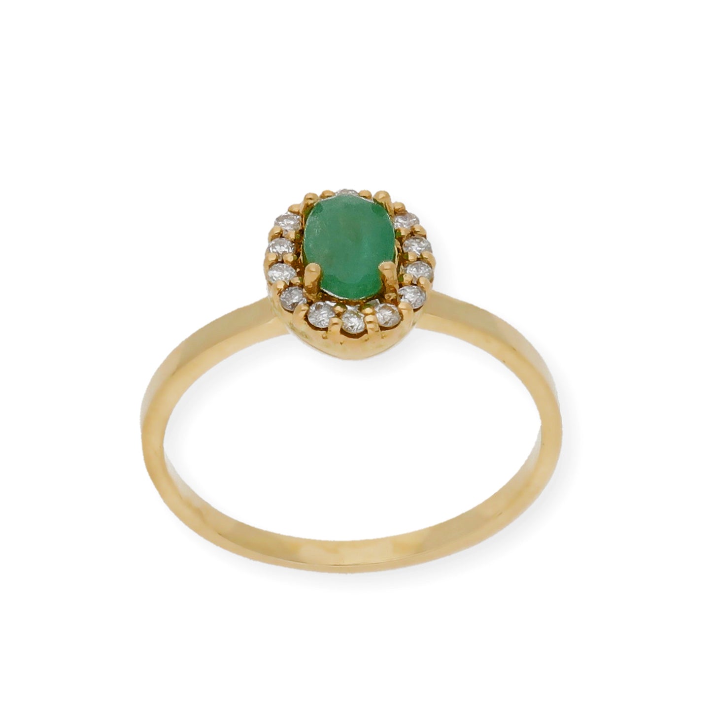 Anillo Lady en Oro 18k con Diamantes y Esmeralda