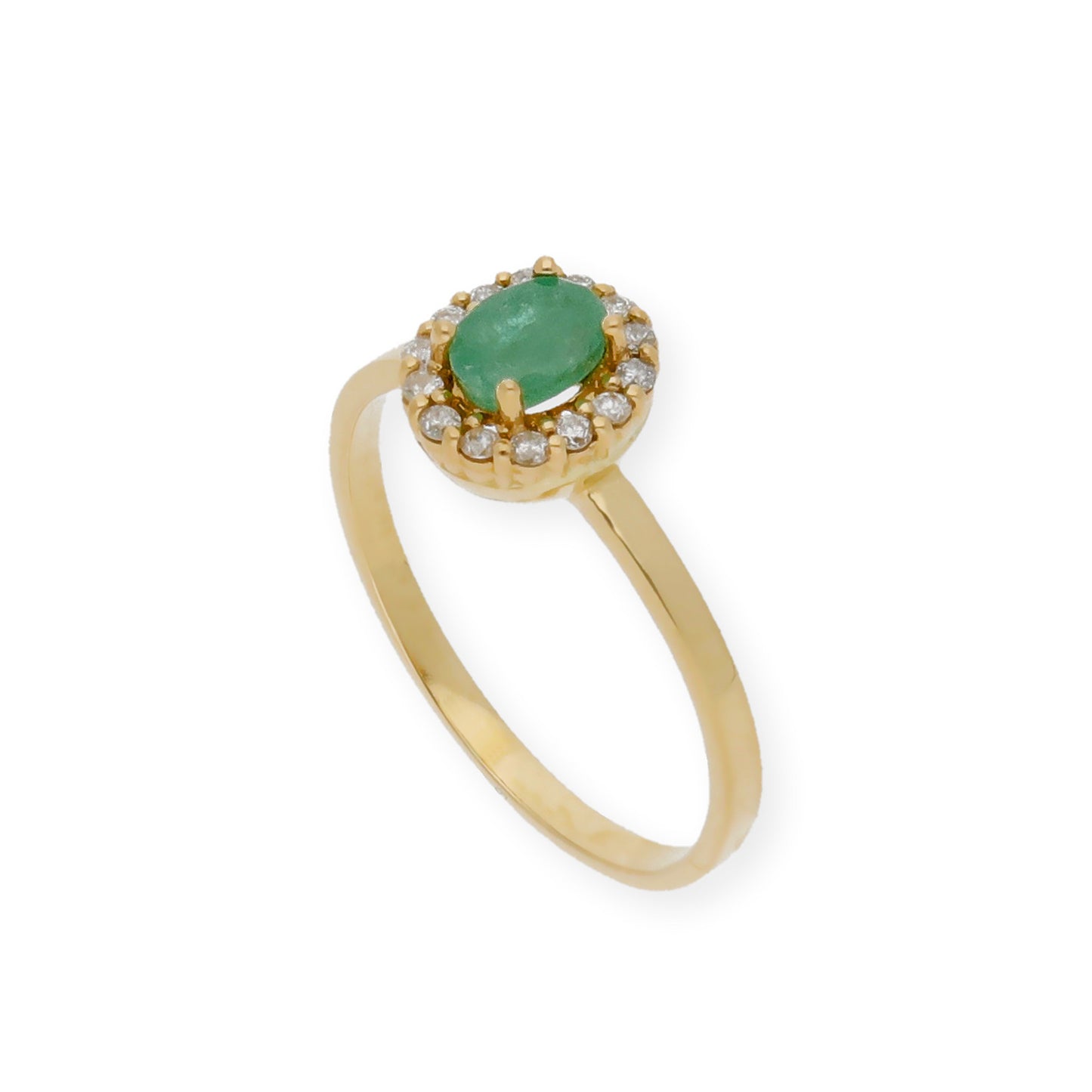 Anillo Lady en Oro 18k con Diamantes y Esmeralda