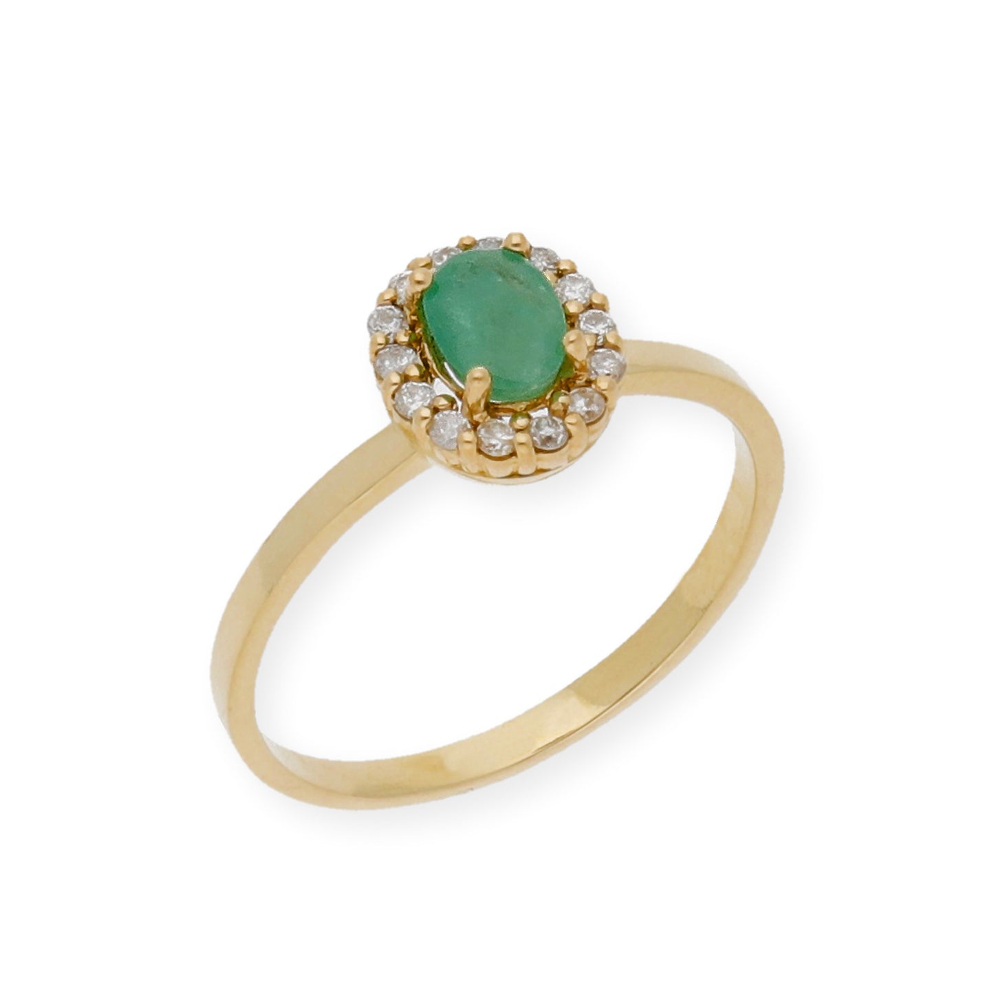 Anillo Lady en Oro 18k con Diamantes y Esmeralda