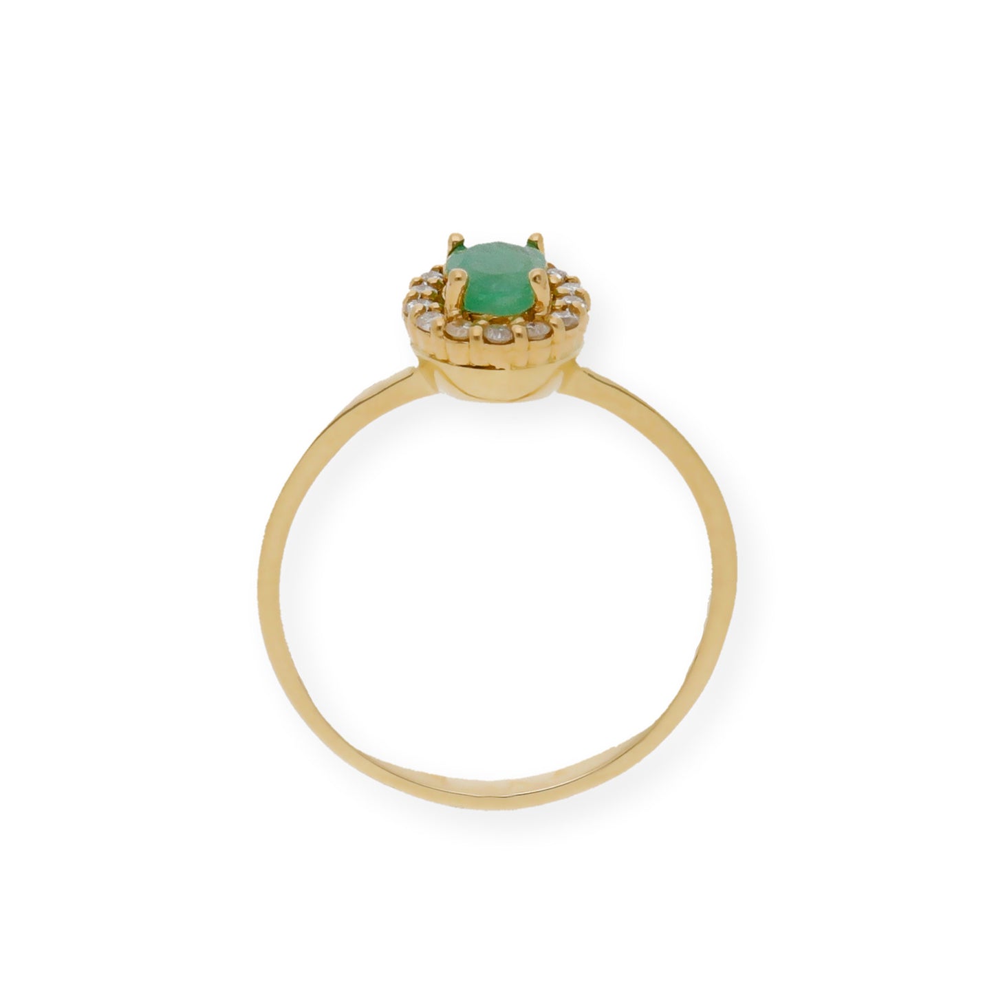 Anillo Lady en Oro 18k con Diamantes y Esmeralda