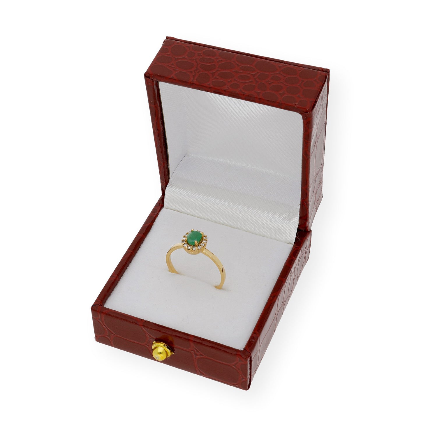 Anillo Lady en Oro 18k con Diamantes y Esmeralda