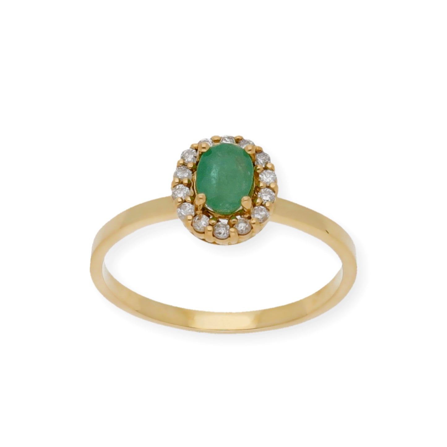 Anillo Lady en Oro 18k con Diamantes y Esmeralda