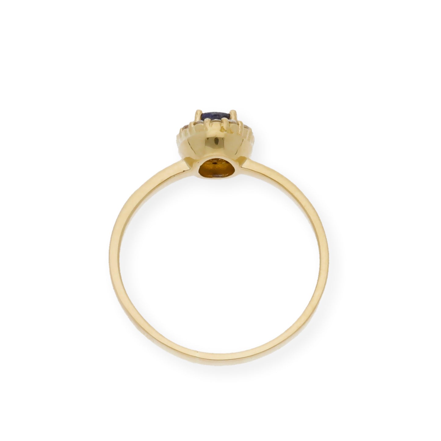 Anillo Lady Oro 18 k con Diamantes y Zafiro