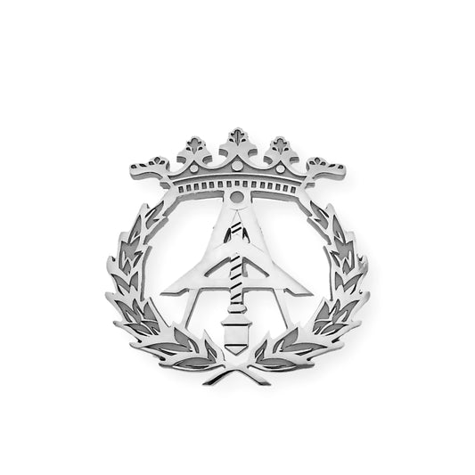 Pin Insignia Profesional de Arquitectura técnica en Plata de Ley 925