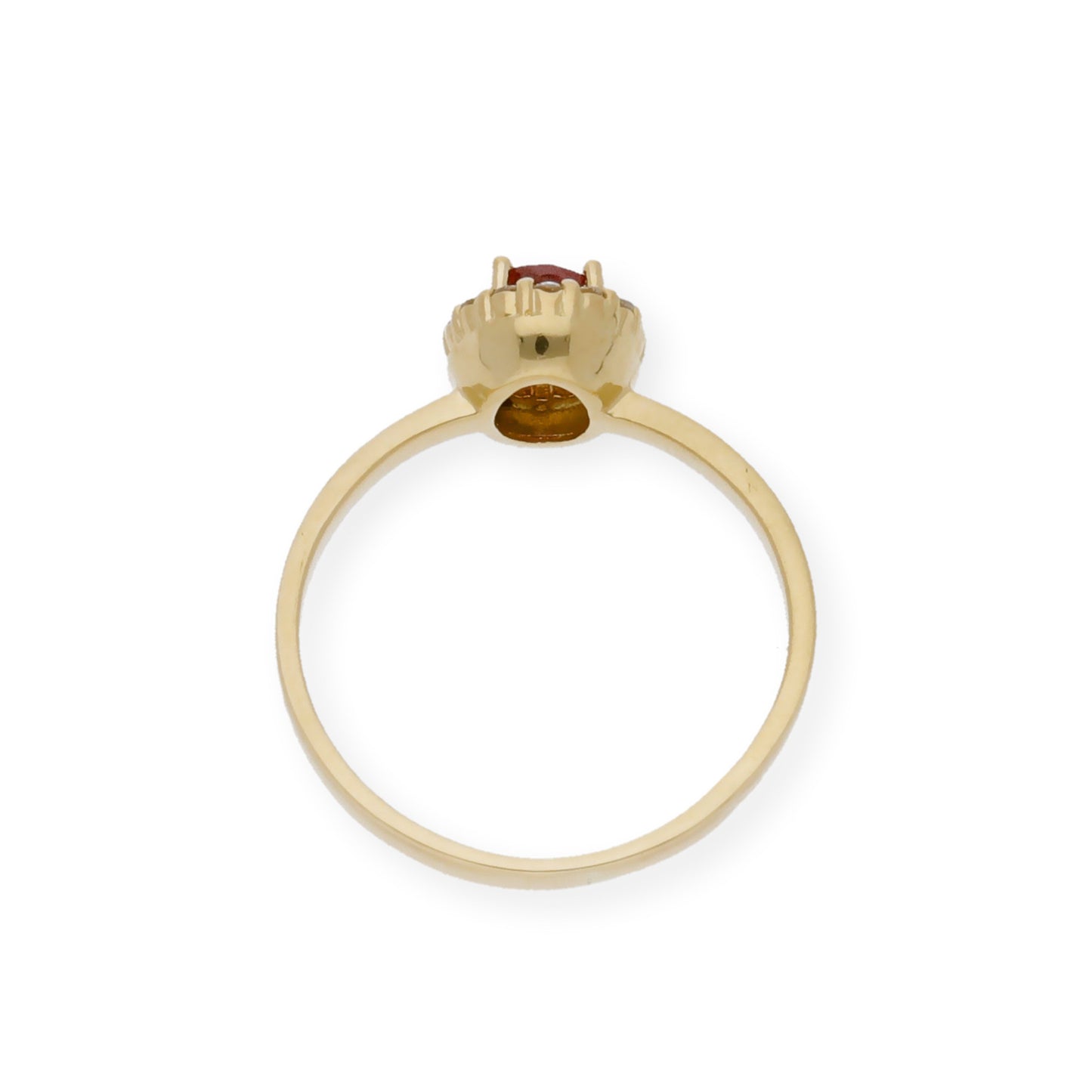 Anillo Lady Oro 18 k con Diamantes y Rubí