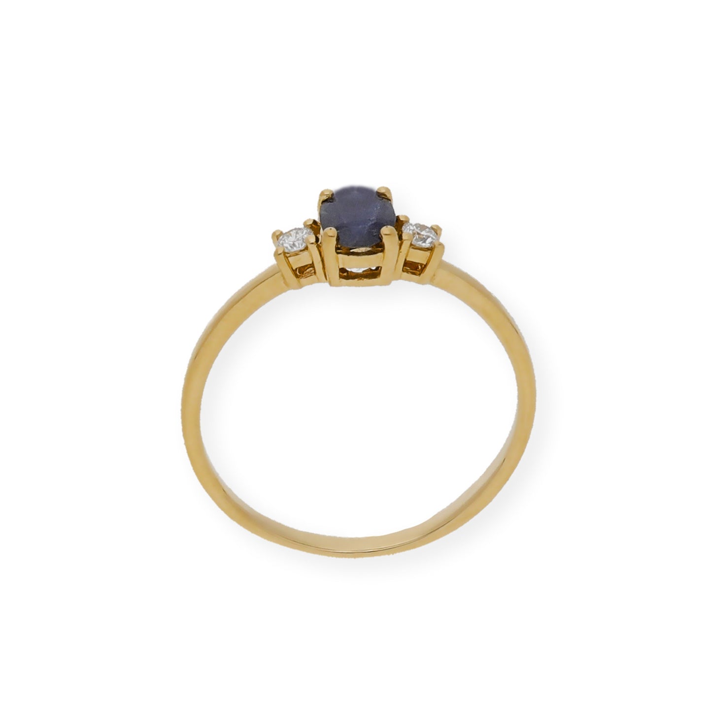 Anillo Mia Oro 18k con Diamantes y Zafiro