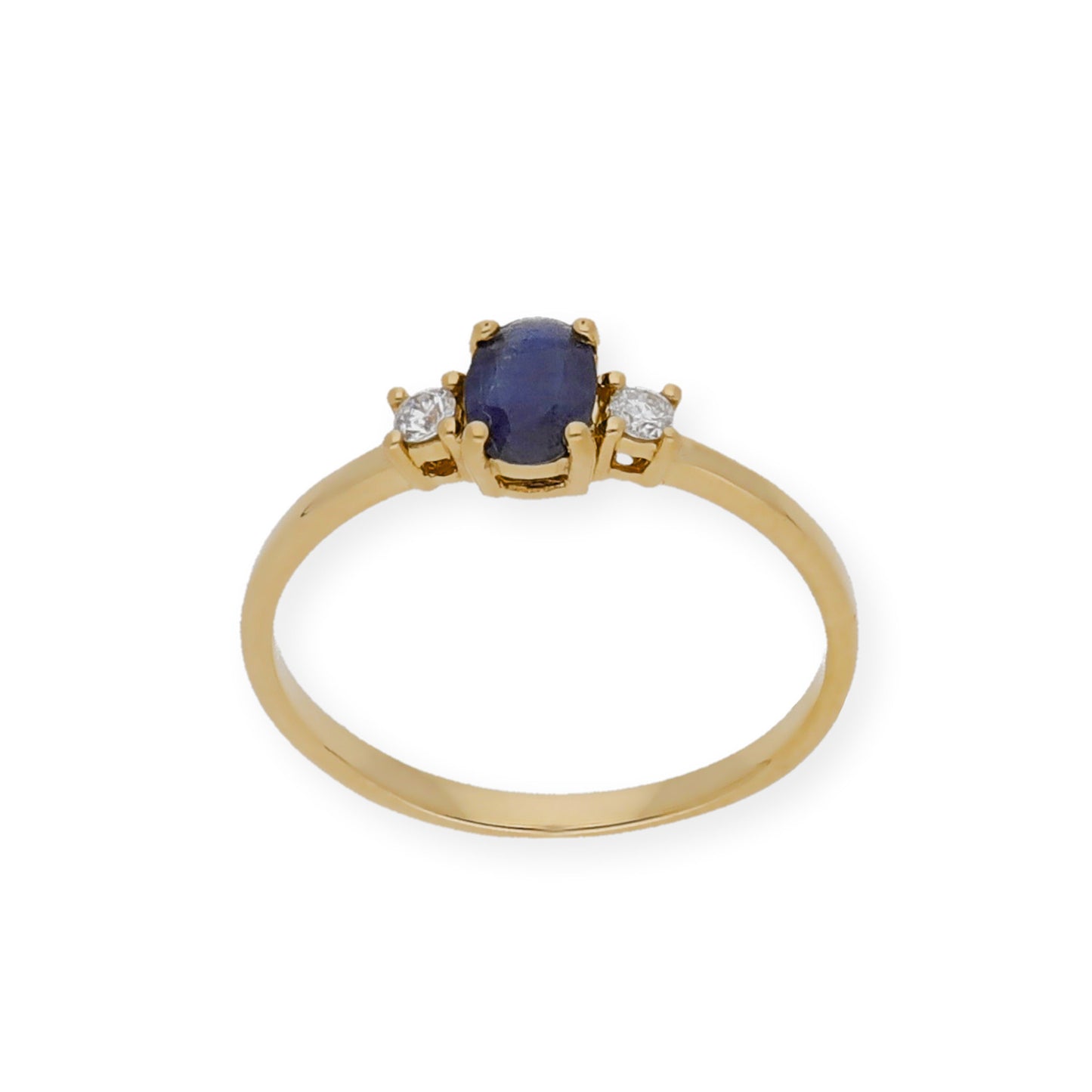 Anillo Mia Oro 18k con Diamantes y Zafiro