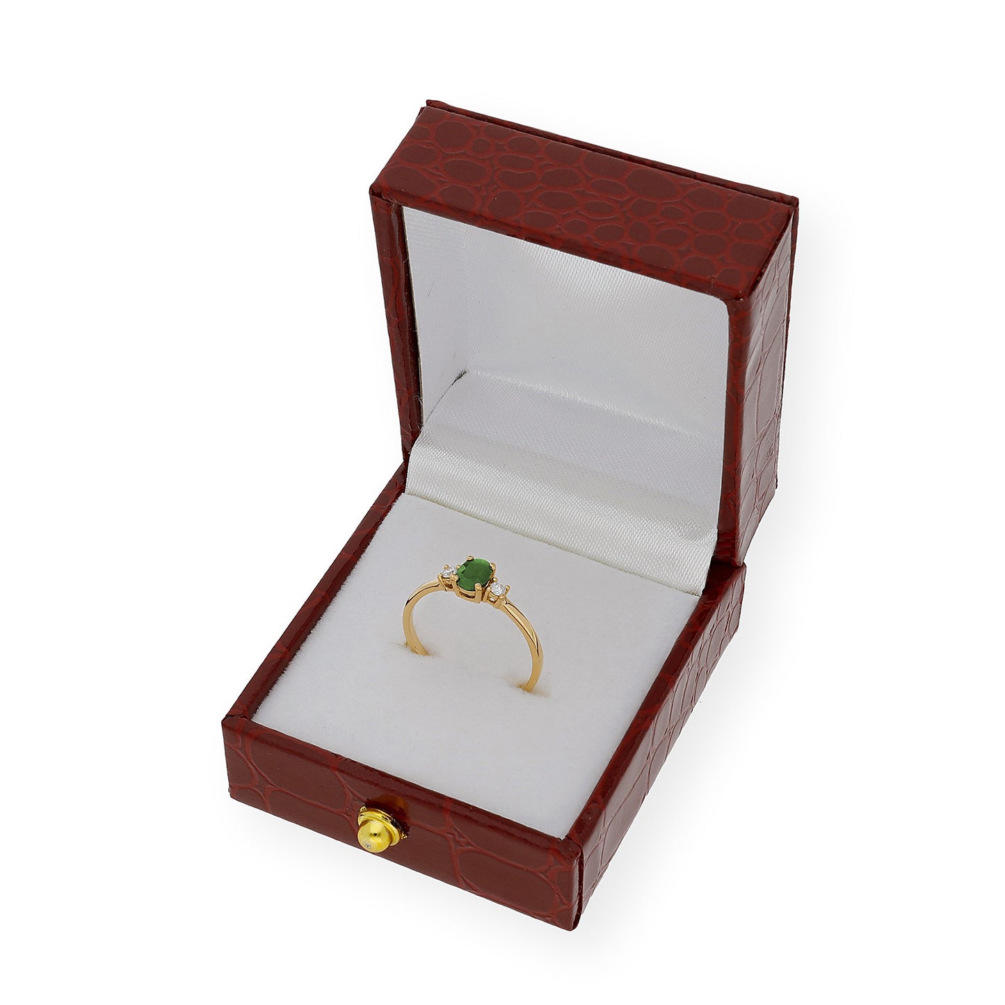Anillo Mia Oro 18 k con Diamantes y Esmeralda