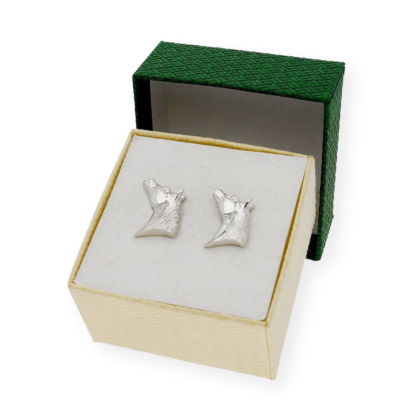 Gemelos de Plata Cabeza de Caballo