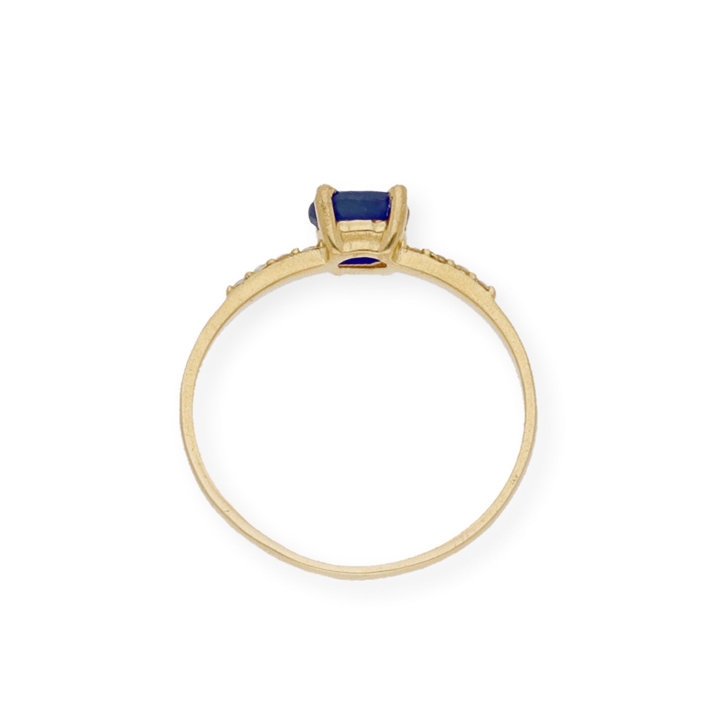 Anillo Vera Oro 18 k con Diamantes y Zafiro
