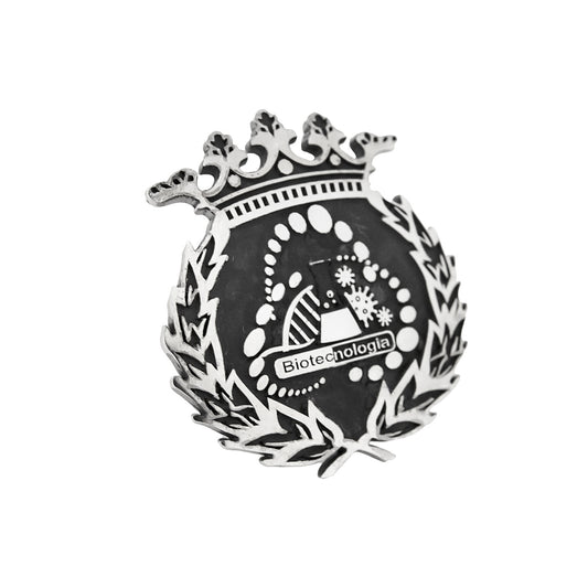 Pin Insignia Profesional de Biotecnología en Plata de Ley 925