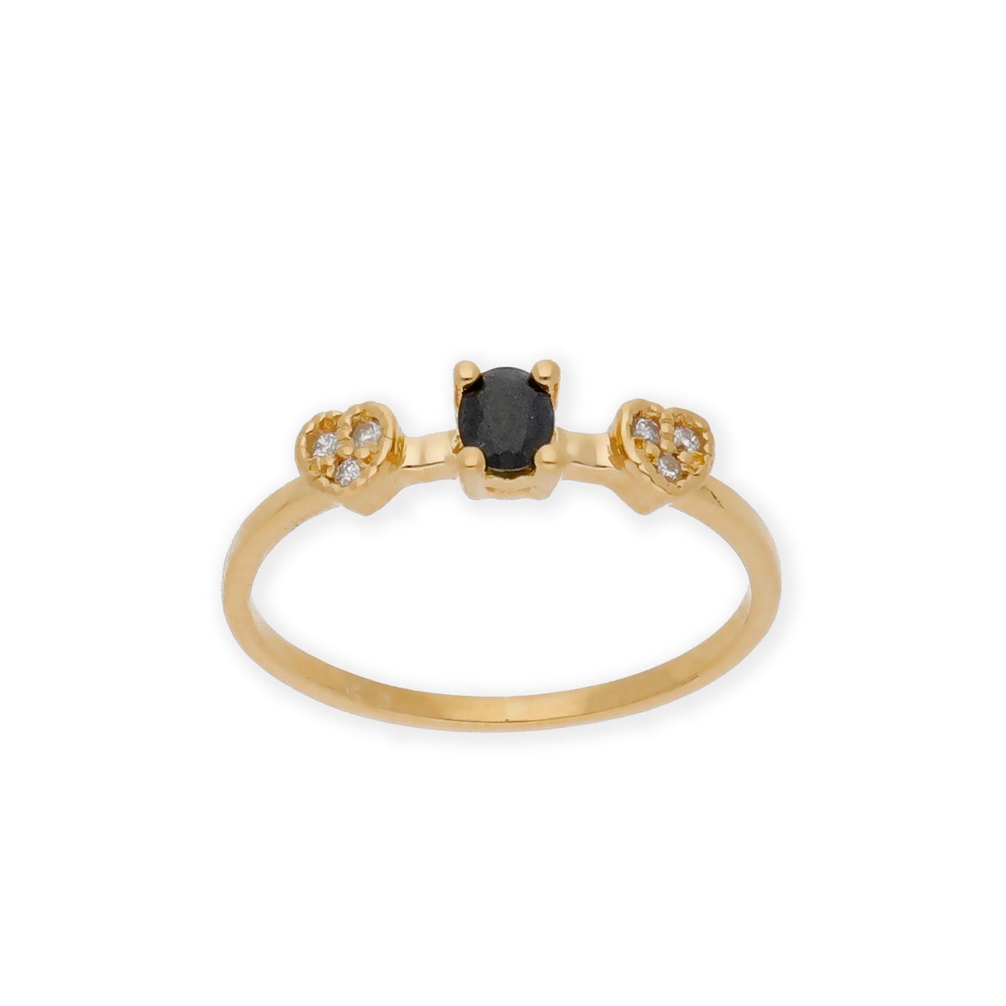 Anillo Elsa Oro 18K con Zafiro y Diamantes