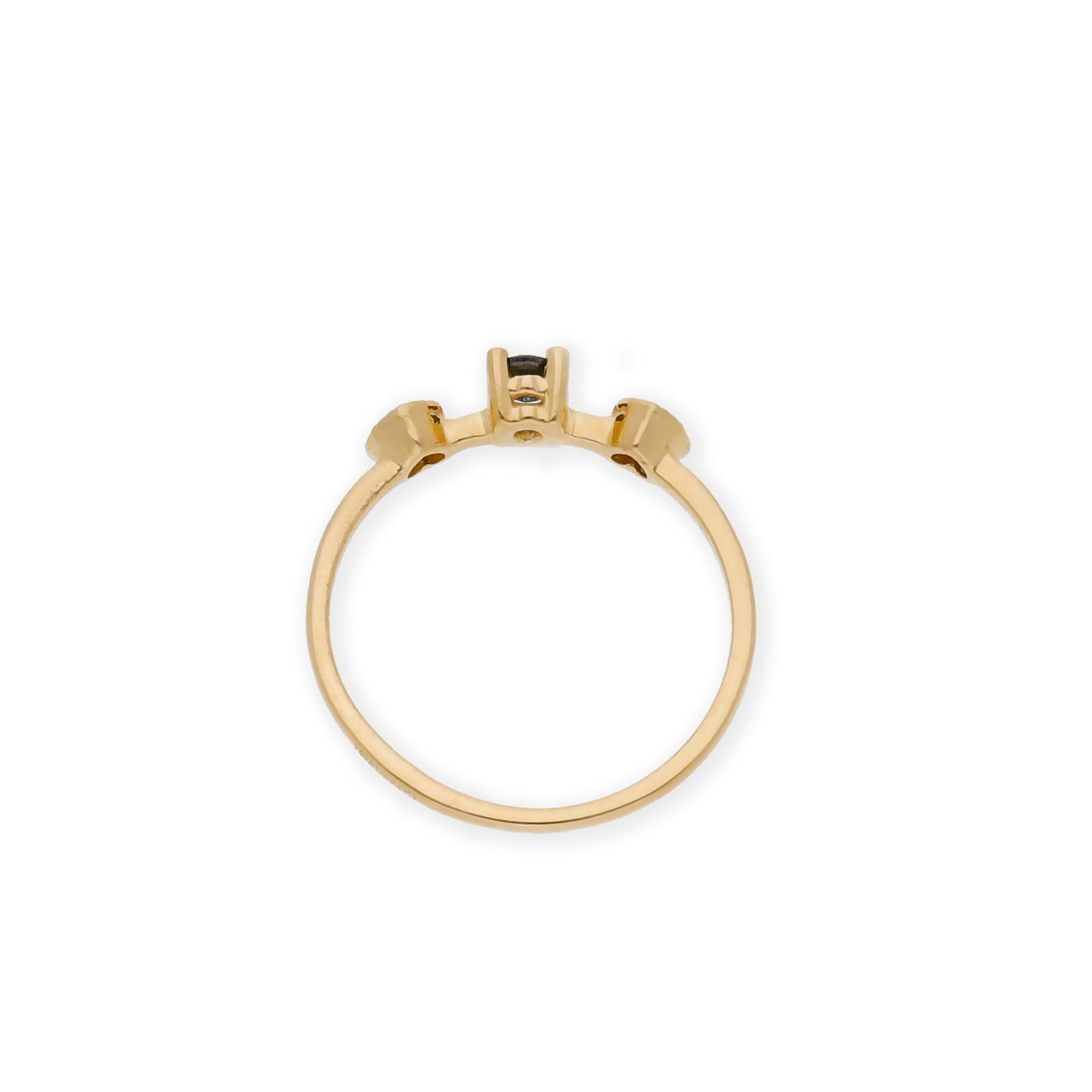 Anillo Elsa Oro 18K con Zafiro y Diamantes