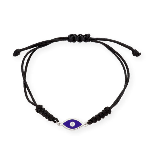 Pulsera Marlene Modelo Ojo Turco en Plata 925 y Esmalte con Diamante