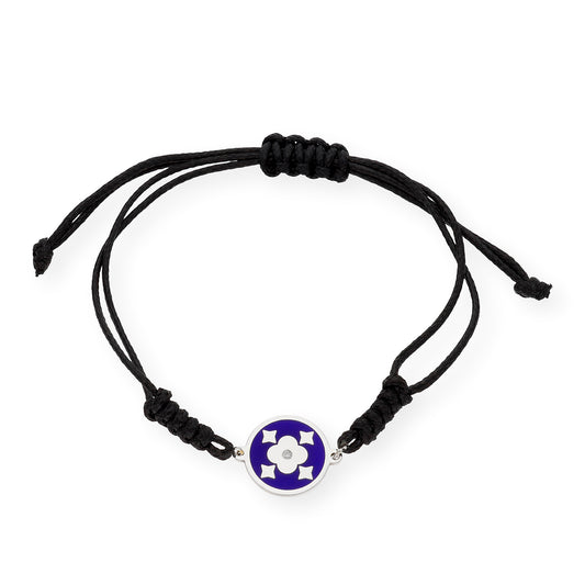 Pulsera Marlene Modelo Trébol en Plata 925 y Esmalte con Diamante