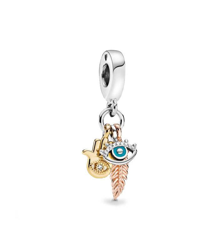 Charm Pandora Espiritualidad Mano Hamsa Ojo y Pluma 768785C01