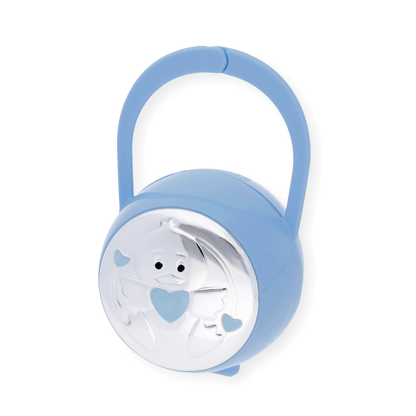 Set Pinza con Porta Chupete Pato de Color Azul