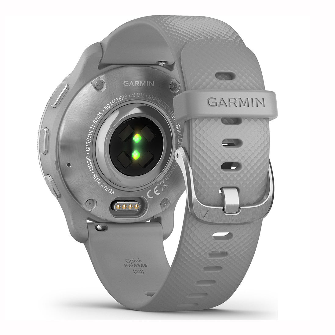 Reloj Garmin Venu 2 Plus Plateado y Correa Gris 010-02496-10