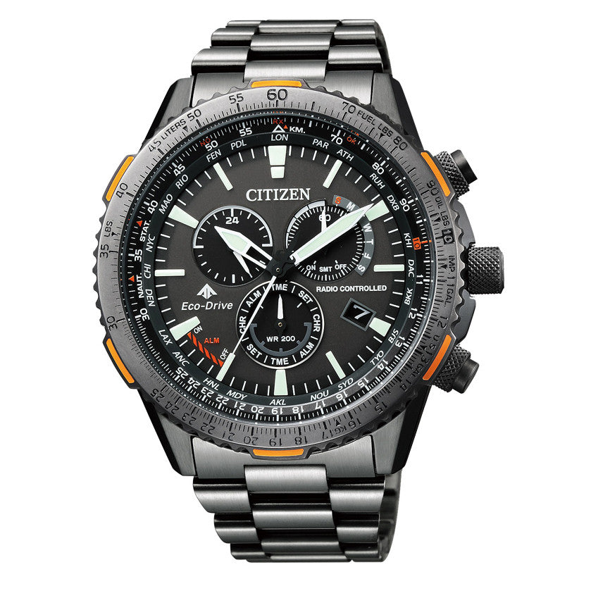 Reloj Citizen Radiocontrol Crono Pilot E660 45mm CB5007-51H