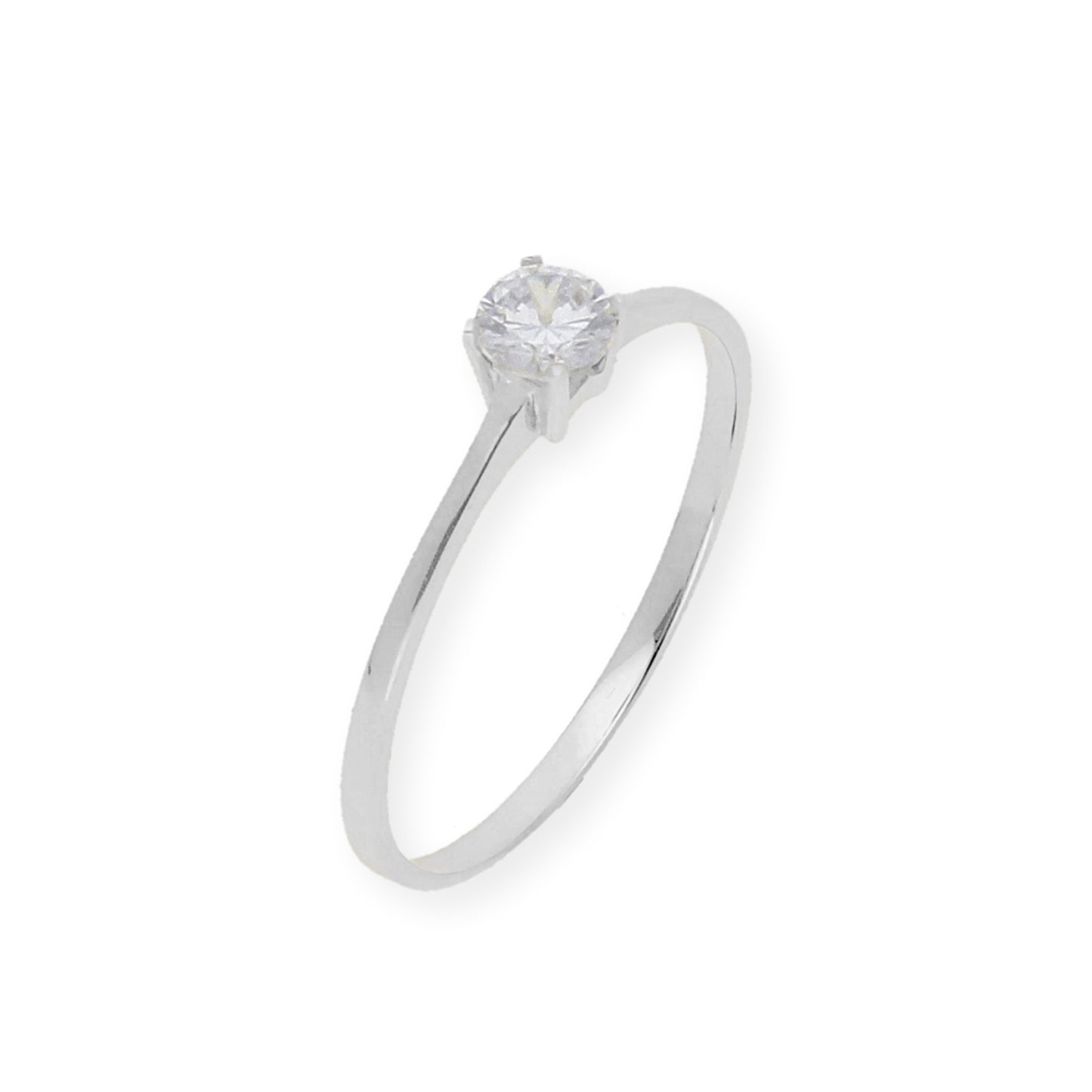 Solitario de Compromiso con Diamantes Certificado y Oro 18K