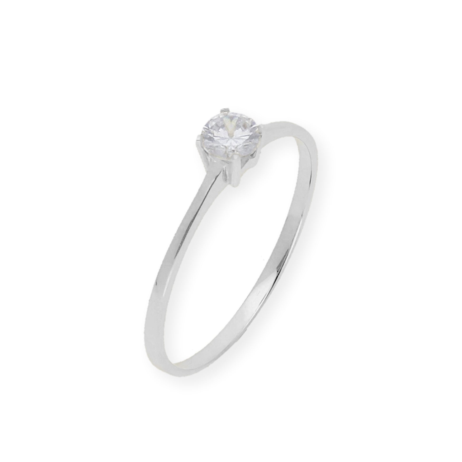 Solitario de Compromiso con Diamantes Certificado y Oro 18K