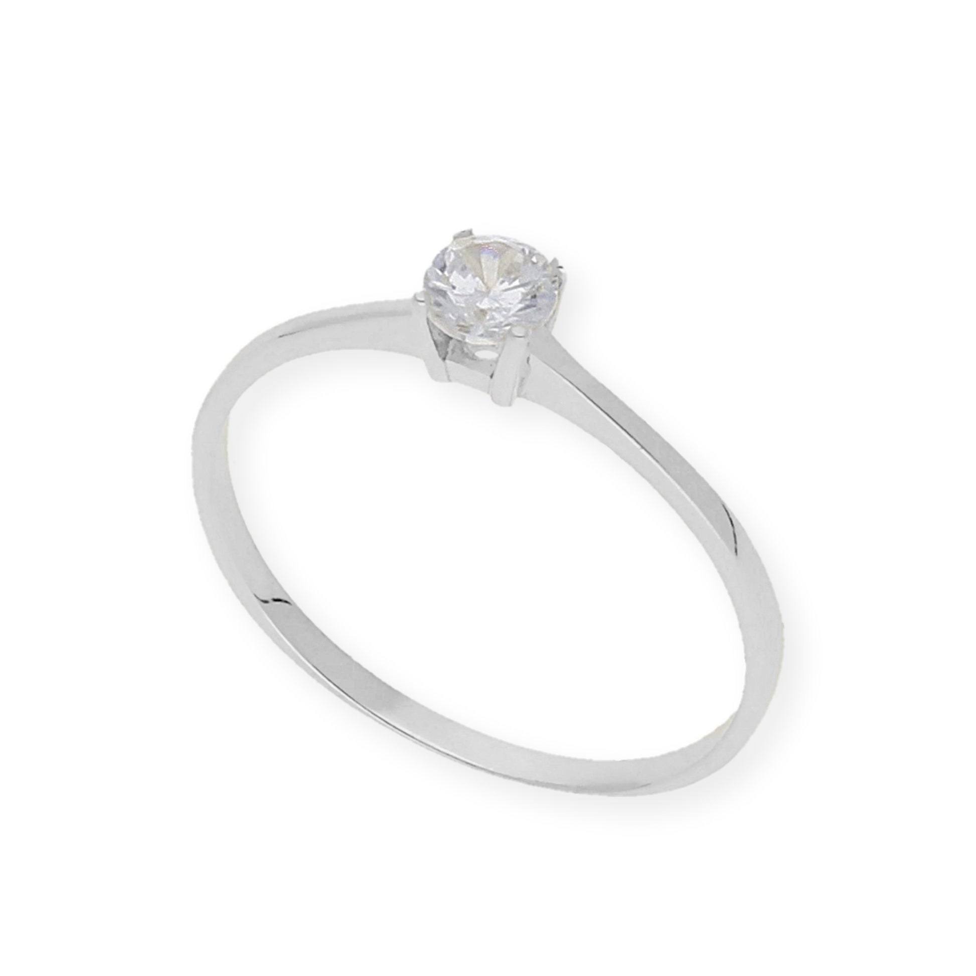 Solitario de Compromiso con Diamantes Certificado y Oro 18K