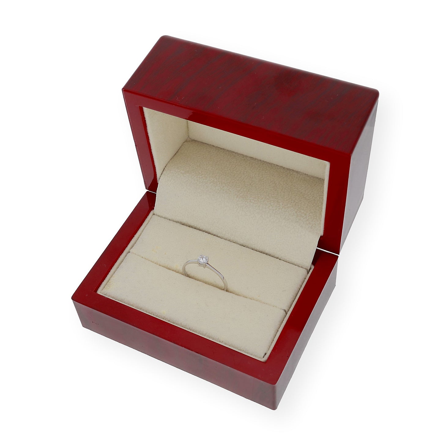 Solitario de Compromiso con Diamantes Certificado y Oro 18K