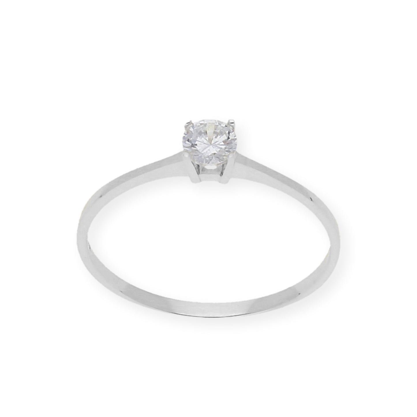 Solitario de Compromiso con Diamantes Certificado y Oro 18K
