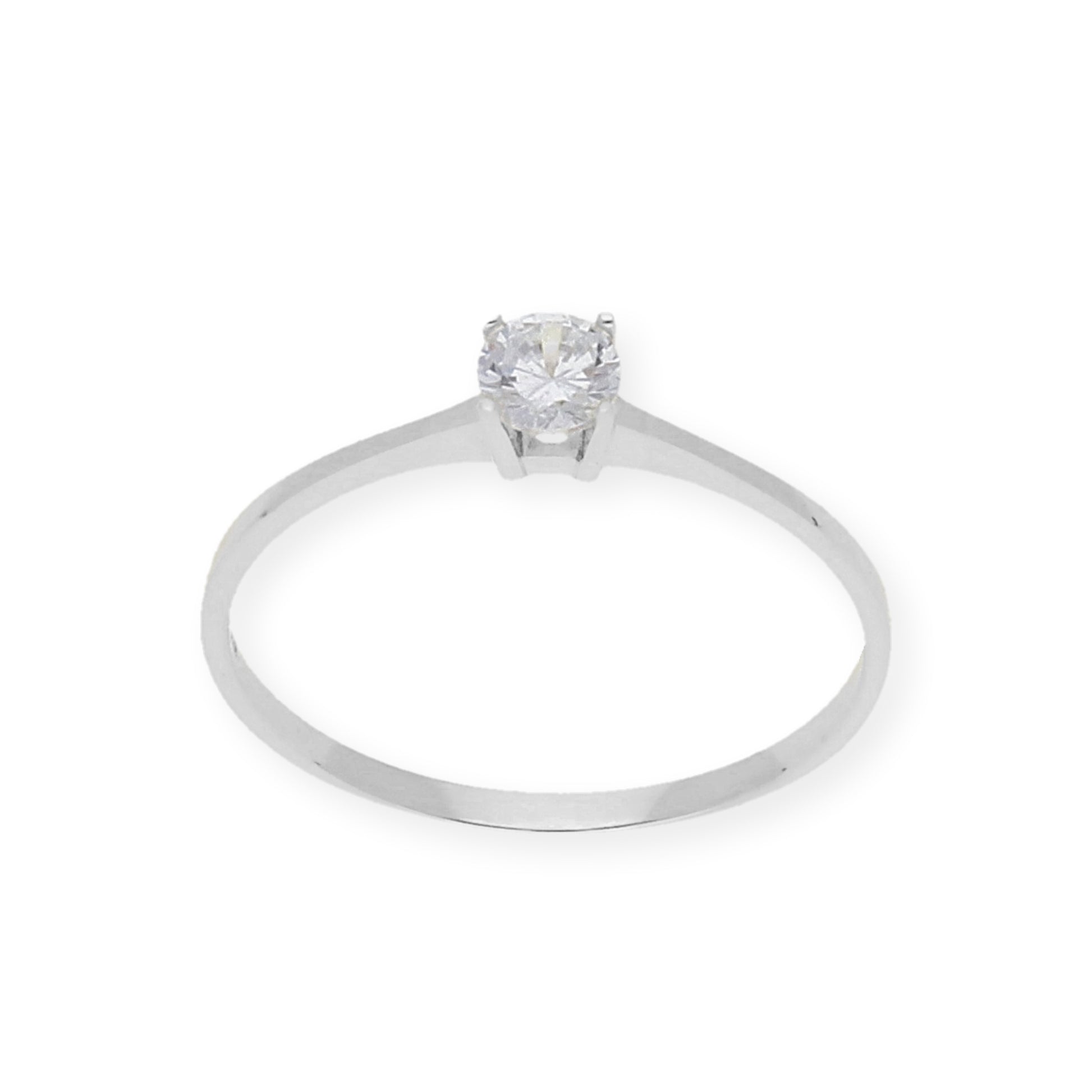 Solitario de Compromiso con Diamantes Certificado y Oro 18K