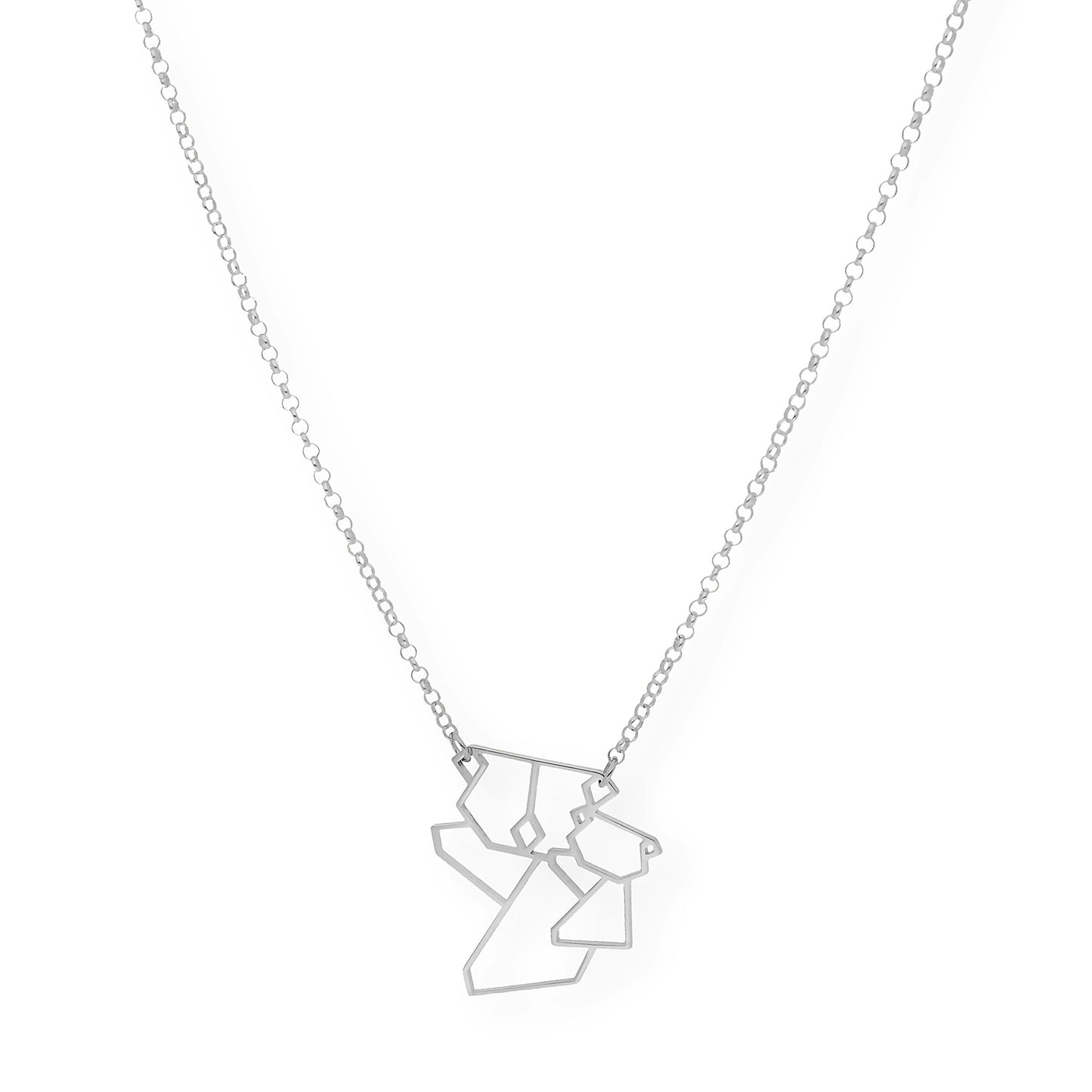 Collar con Colgante Origami Koala en Plata de Ley 925