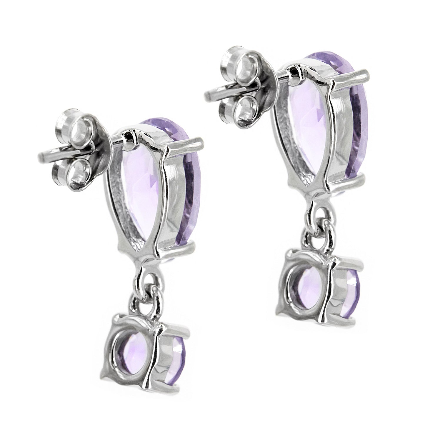 Pendientes Esplendor en plata de ley 925 y Amatistas