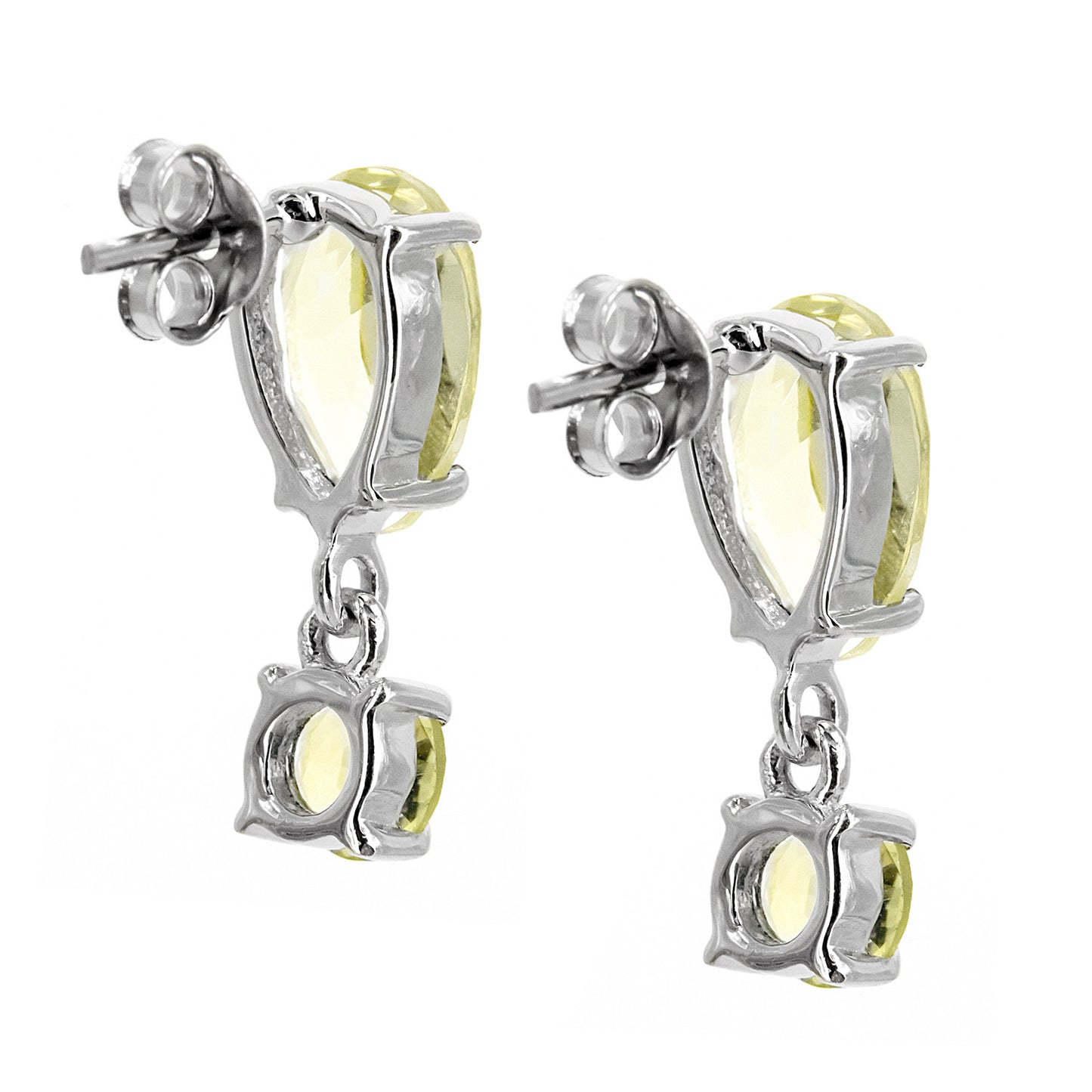 Pendientes Esplendor en plata de ley 925 y Topacio limón