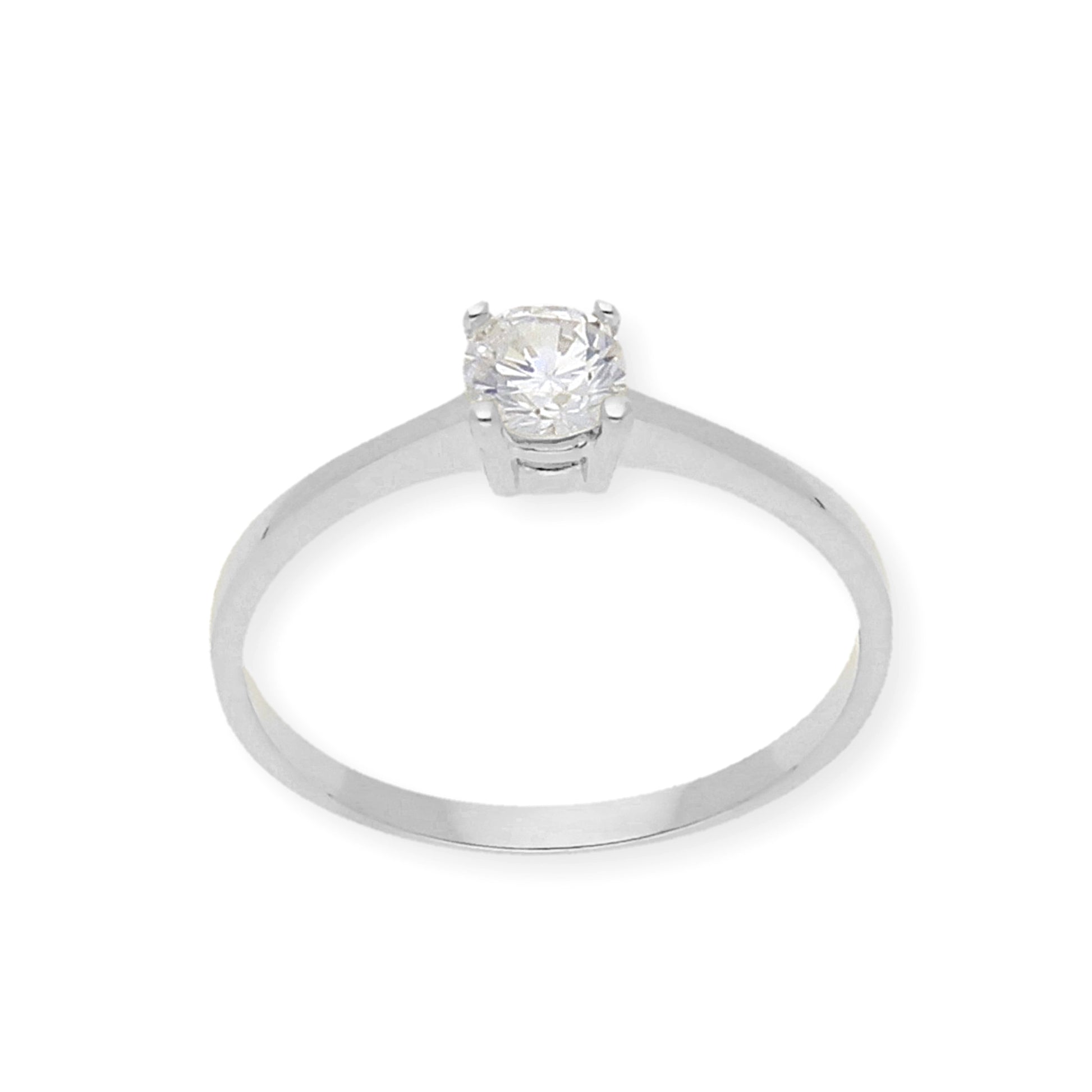 Solitario de Compromiso con Diamantes Certificado y Oro 18K