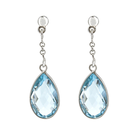 Pendientes Esplendor en plata de ley 925 con Topacio azul