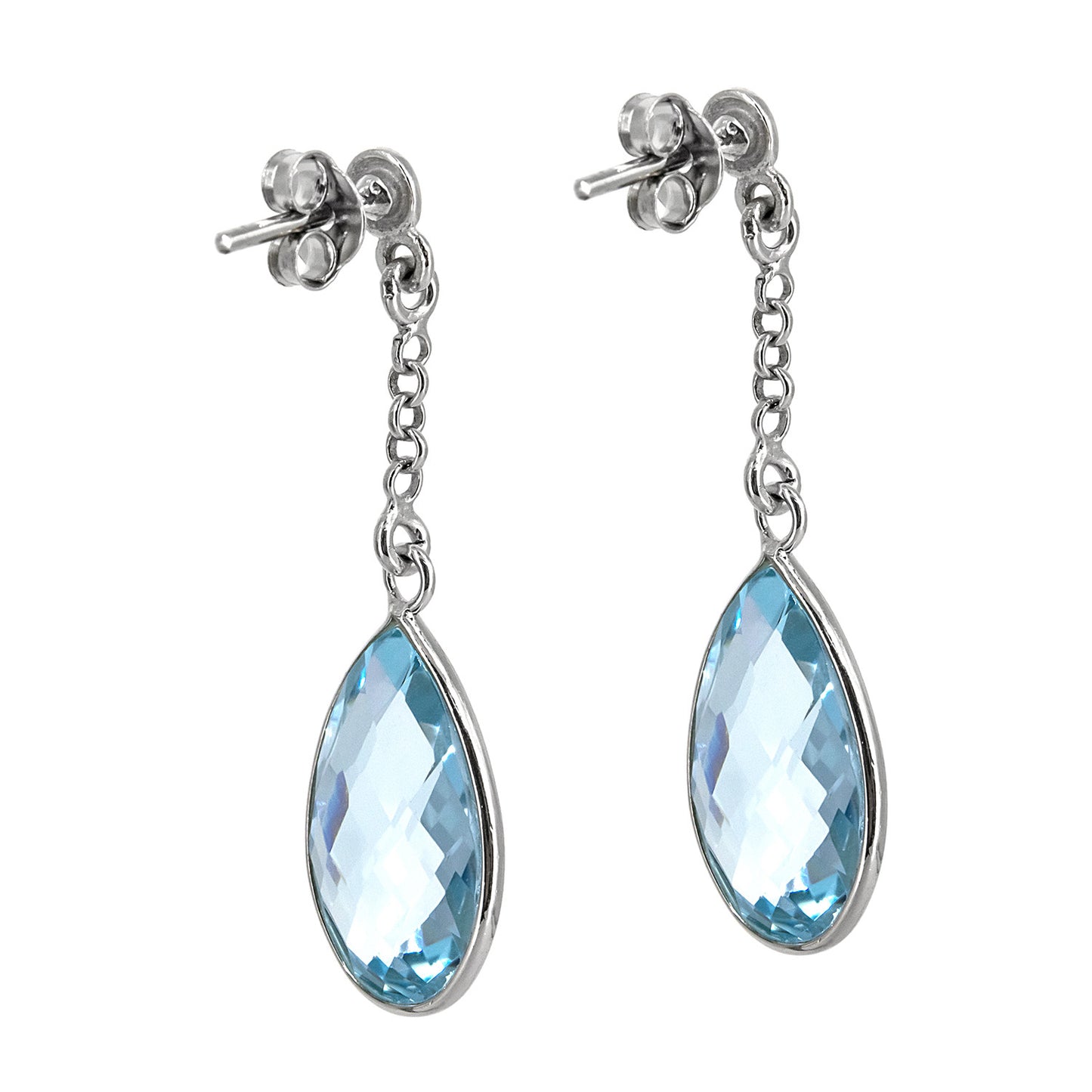 Pendientes Esplendor en plata de ley 925 con Topacio azul