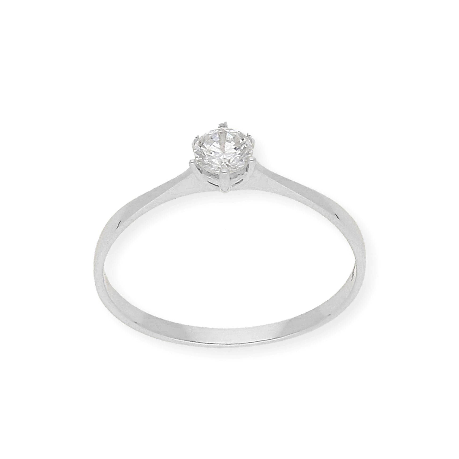 Solitario de Compromiso con Diamantes Certificado y Oro 18K
