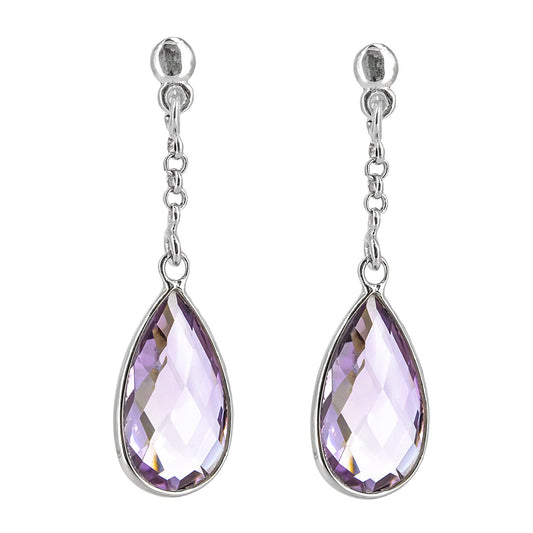 Pendientes Esplendor en plata de ley 925 con Amatistas