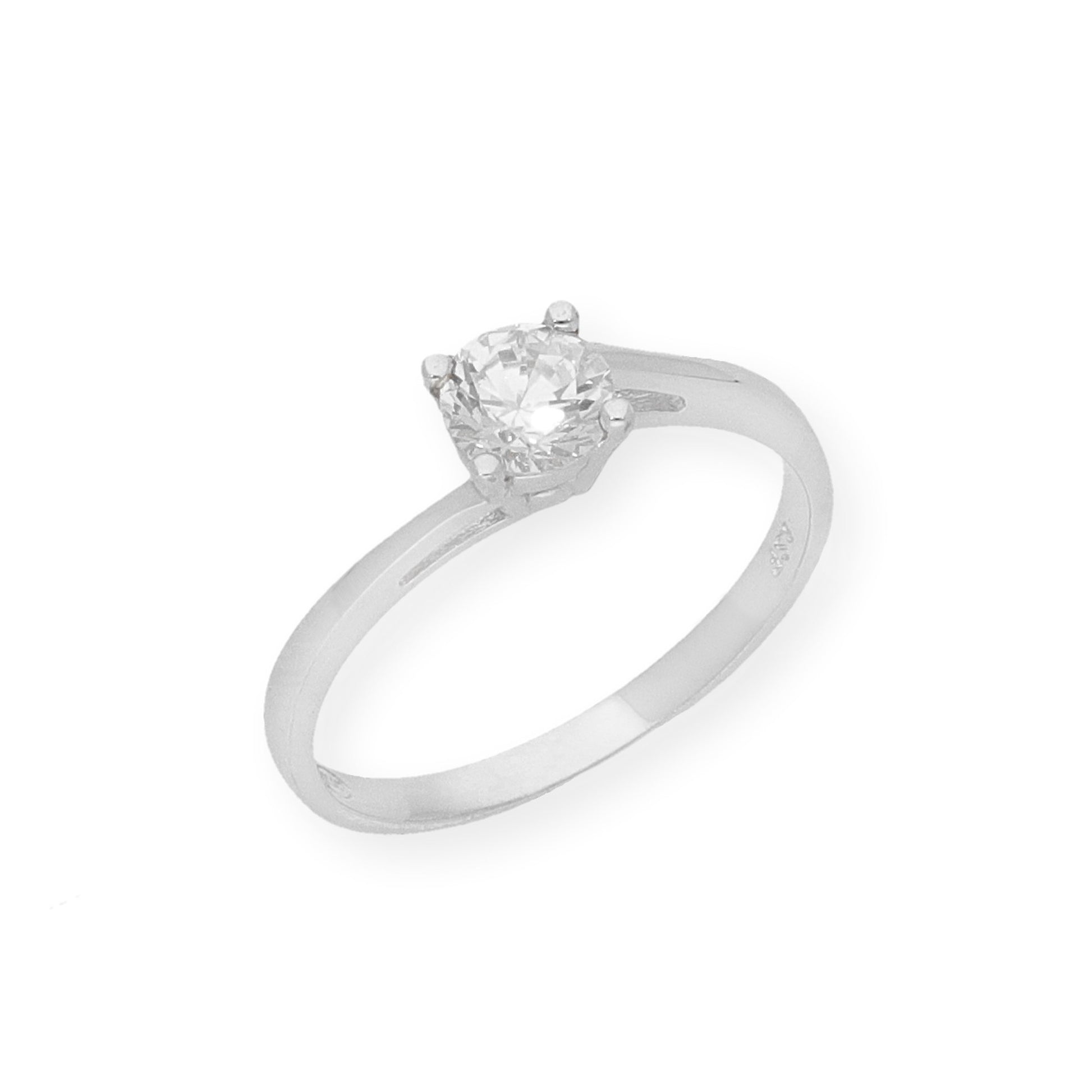 Solitario de Compromiso en Oro y Diamante Certificado