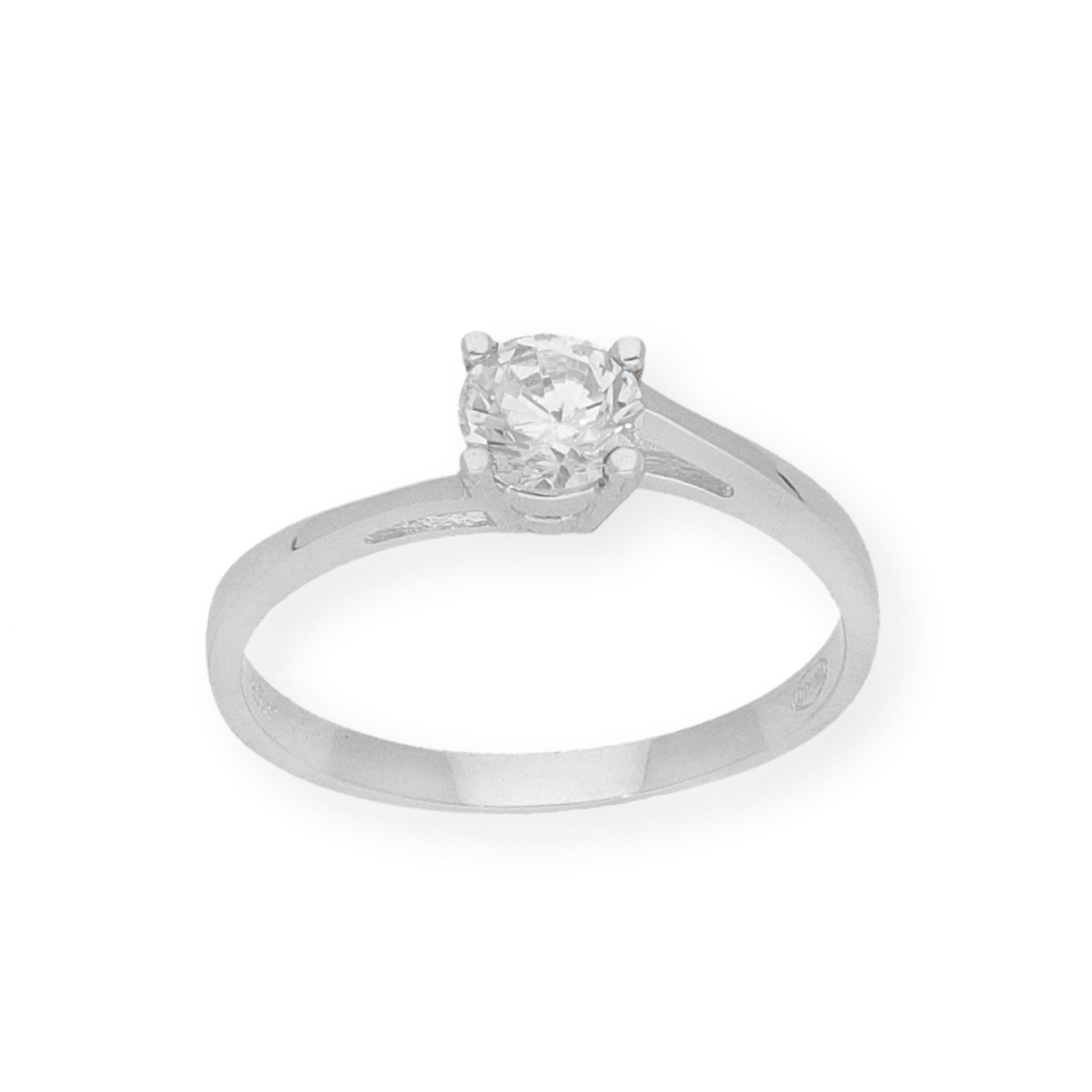 Solitario de Compromiso en Oro y Diamante Certificado