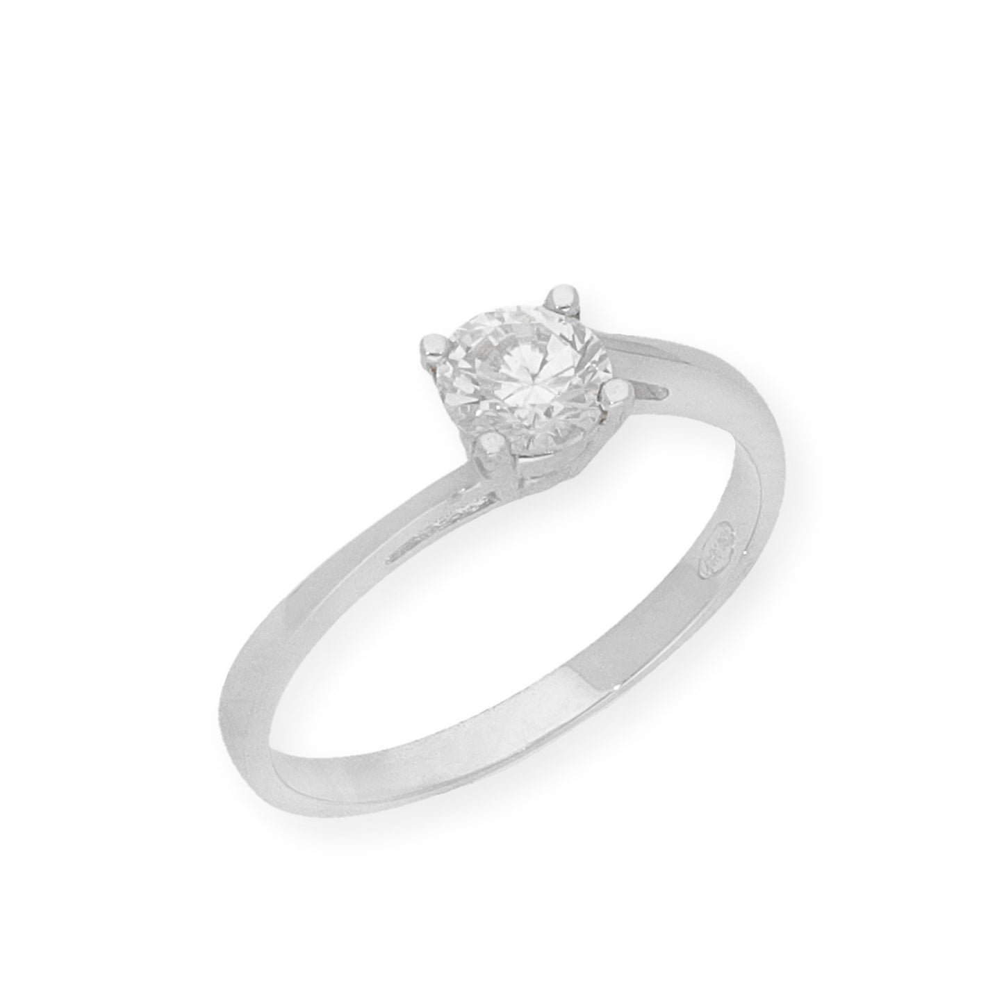 Solitario de Compromiso en Oro y Diamante Certificado